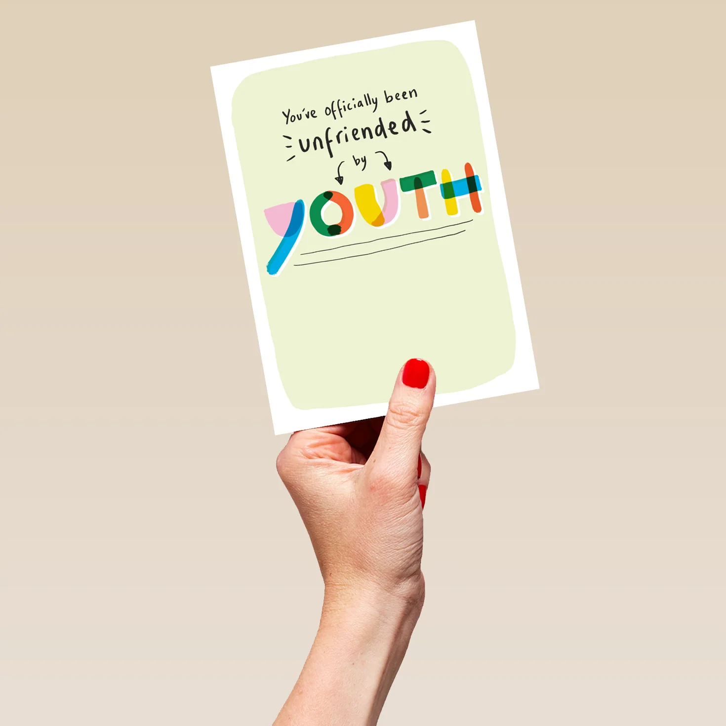 Personalised Funny 'Unfriended by Youth' Birthday Card - Image 5
