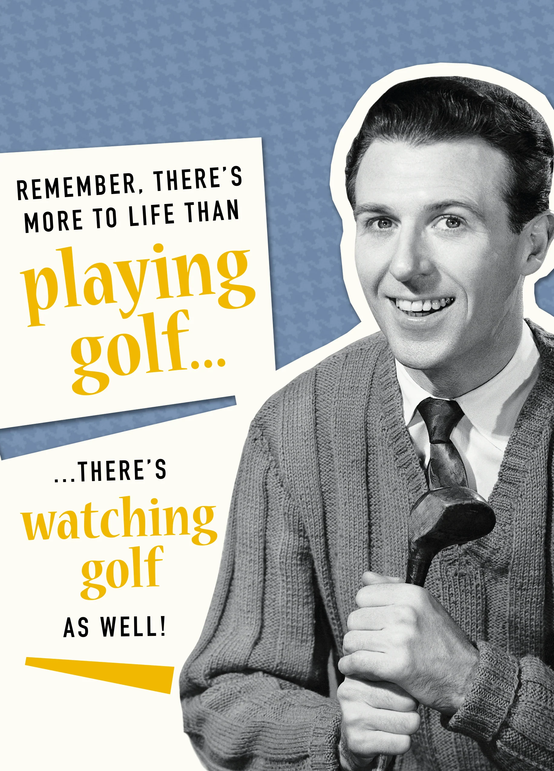 Personalised Funny Vintage Playing Golf Father's Day Card