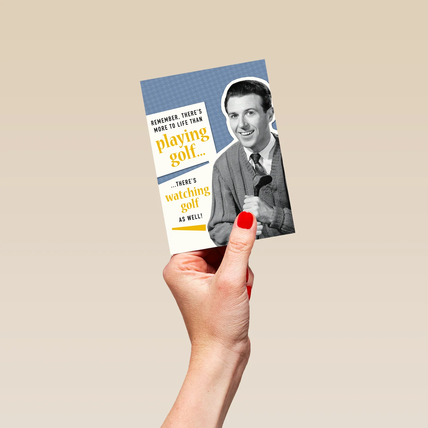 Personalised Funny Vintage Playing Golf Father's Day Card - Image 4