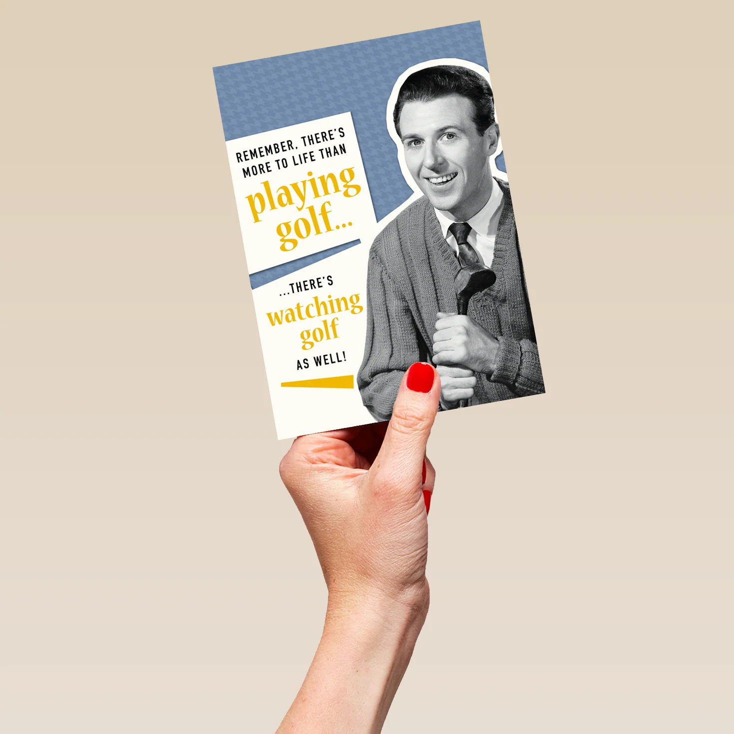 Personalised Funny Vintage Playing Golf Father's Day Card - Image 5