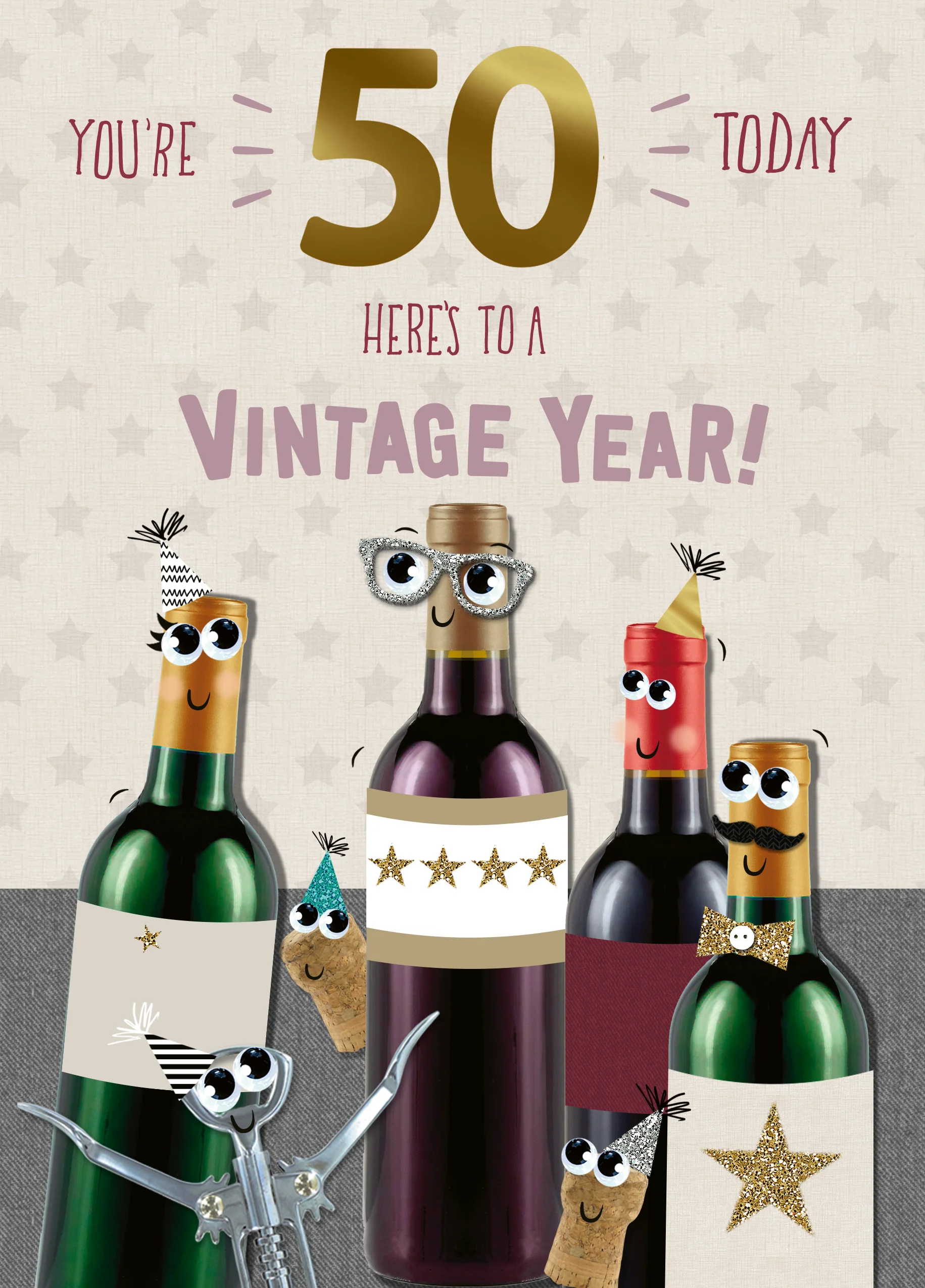 Personalised Funny Vintage Year 50th Birthday Card