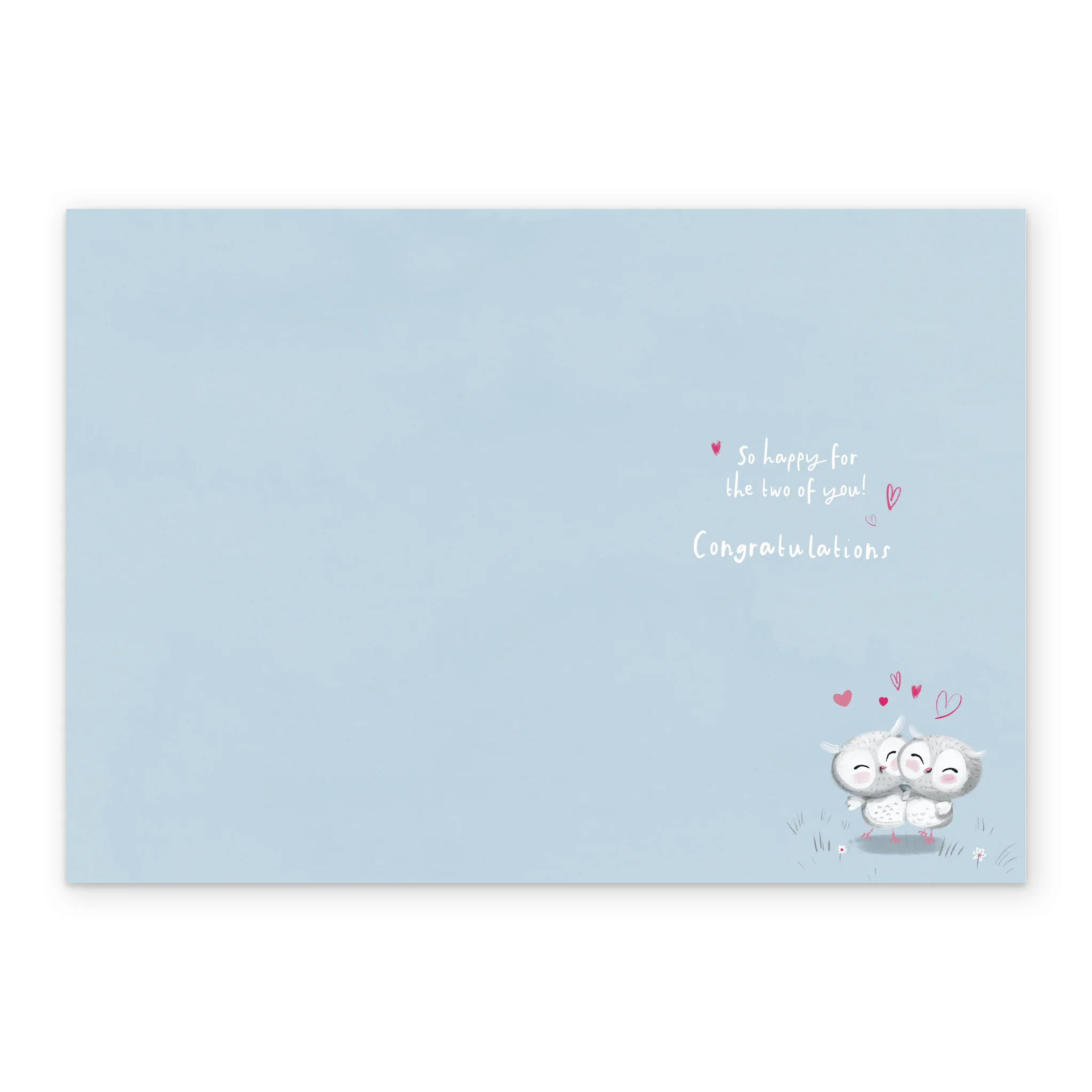 Personalised Funny Wedding Congratulations Card with Owls - Image 3