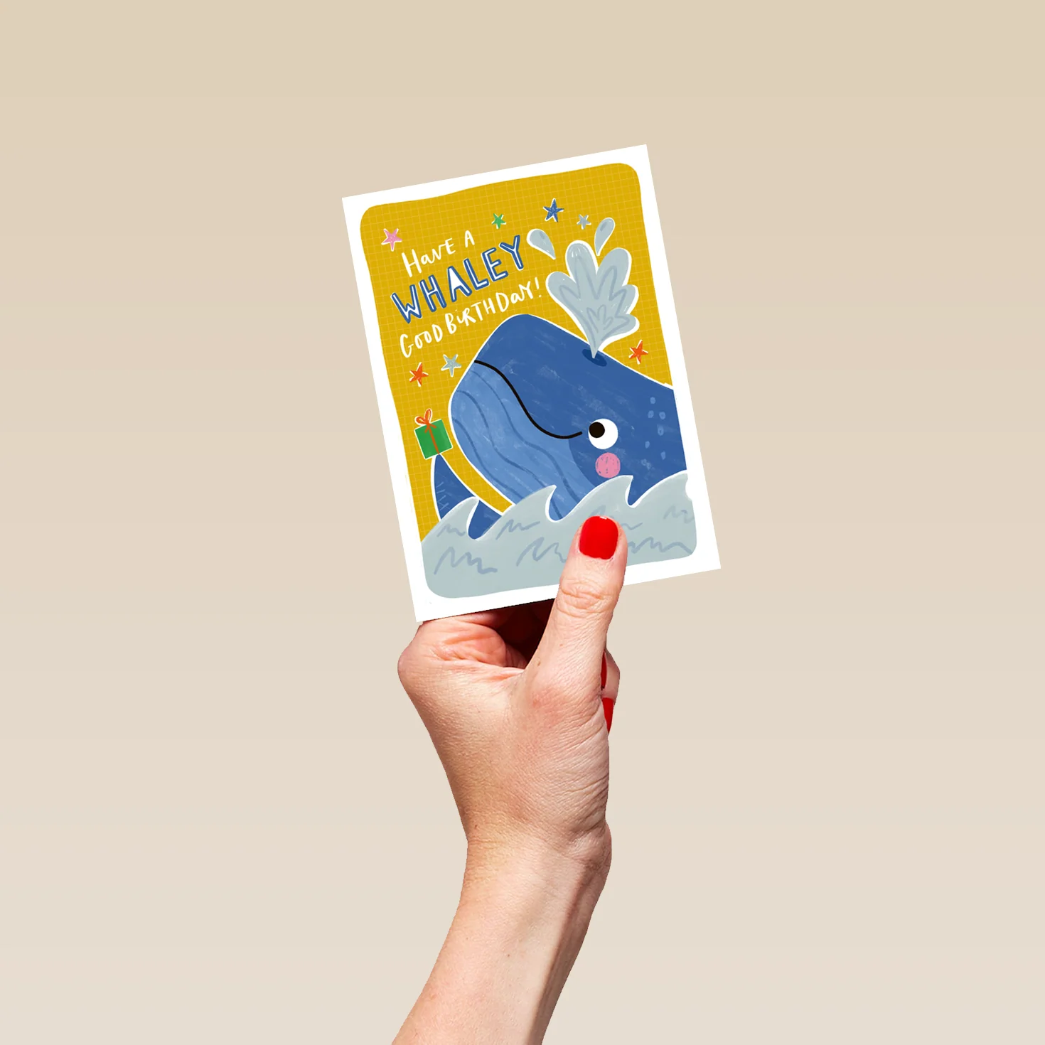 Personalised Funny Whale Kids Birthday Card - Image 4