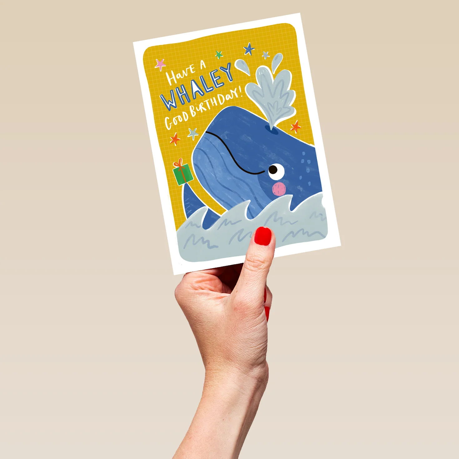 Personalised Funny Whale Kids Birthday Card - Image 5