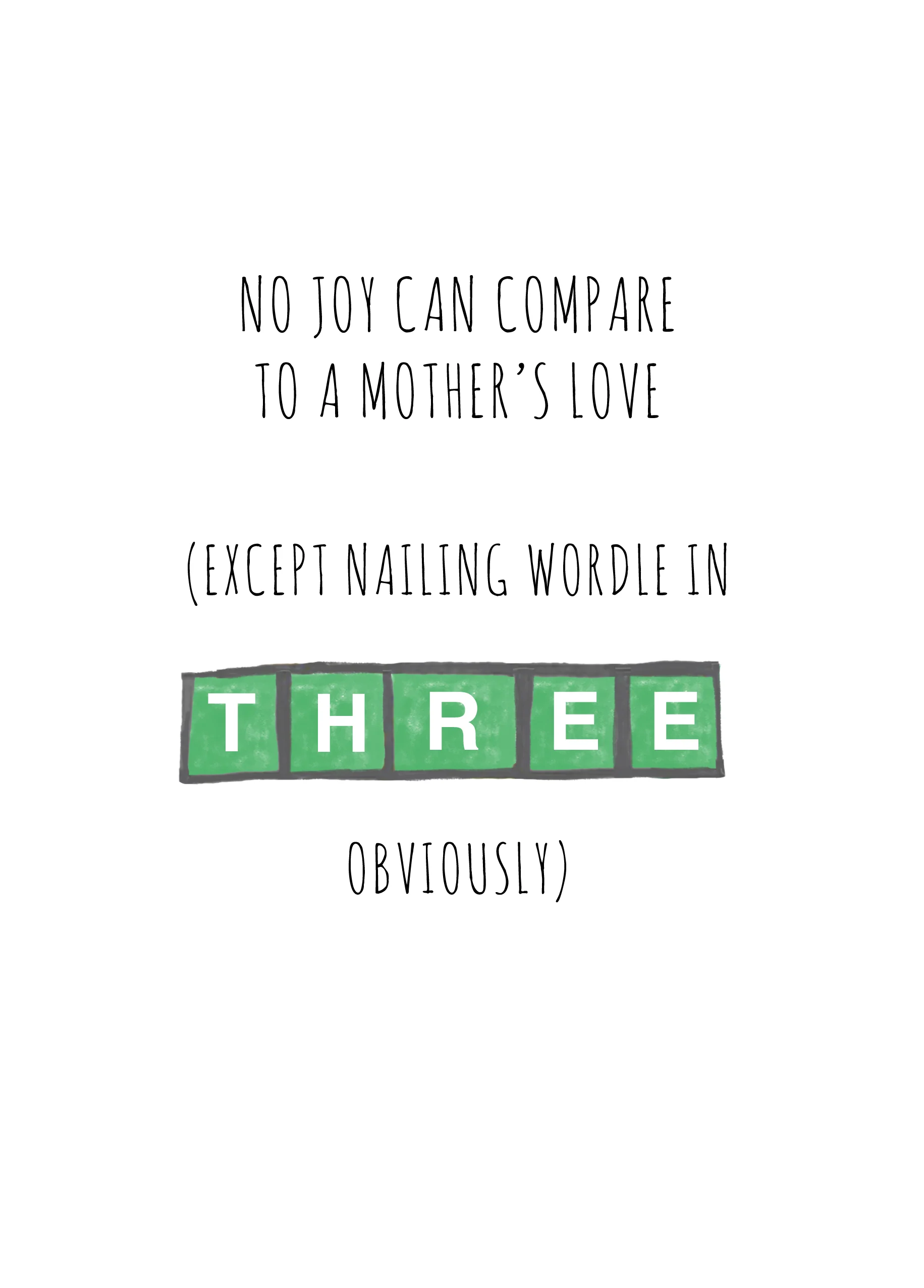 Personalised Funny Wordle In Three Mother's Day Card