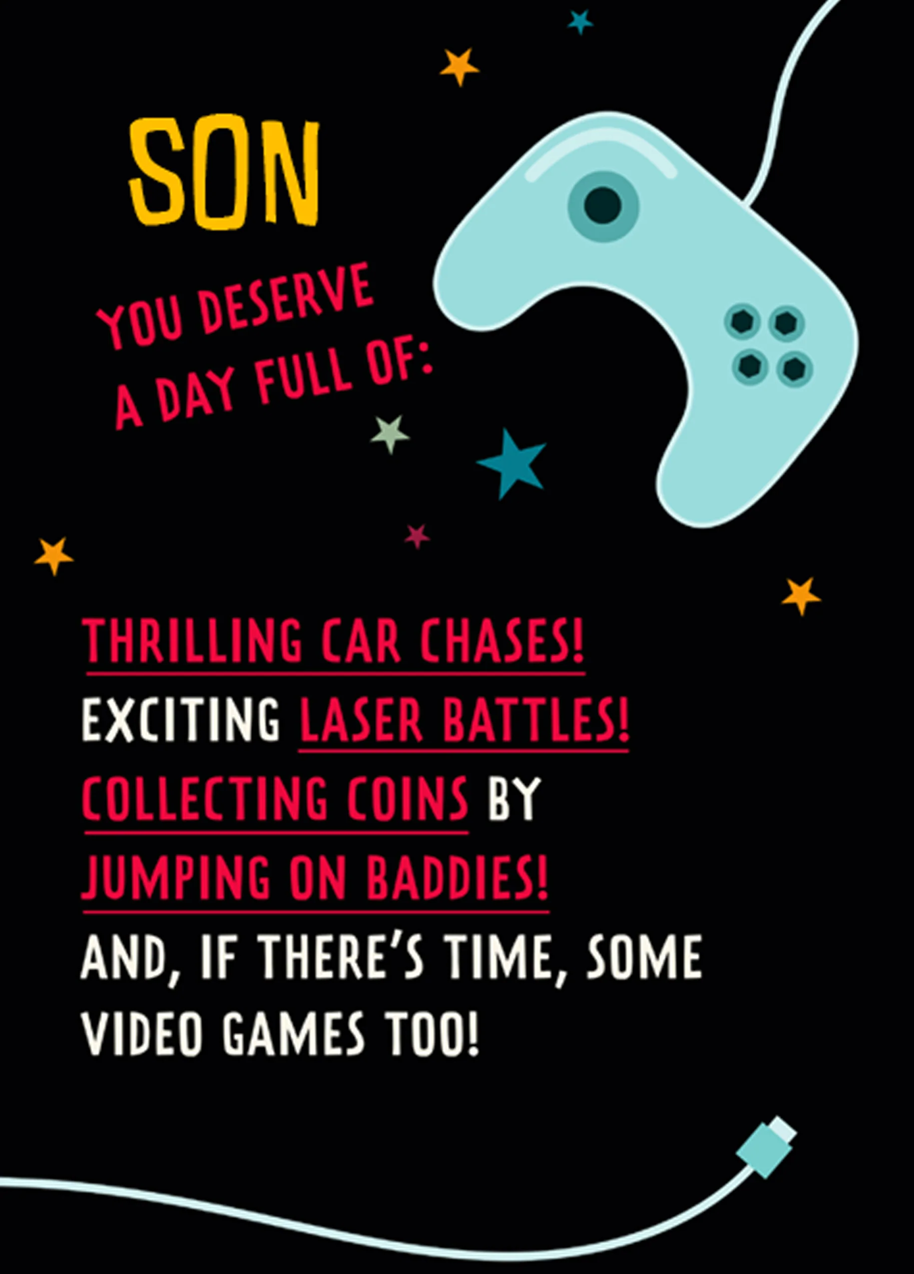 Personalised Game Controller Son Birthday Card