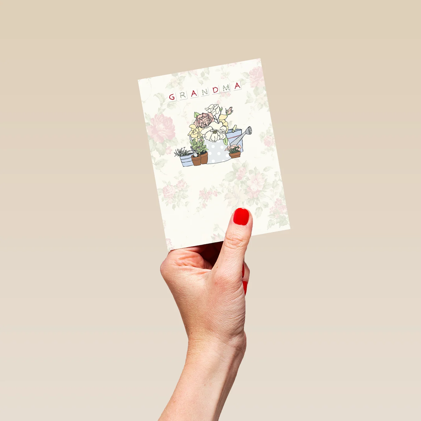 Personalised Garden Flowers Birthday Card For Grandma - Image 4