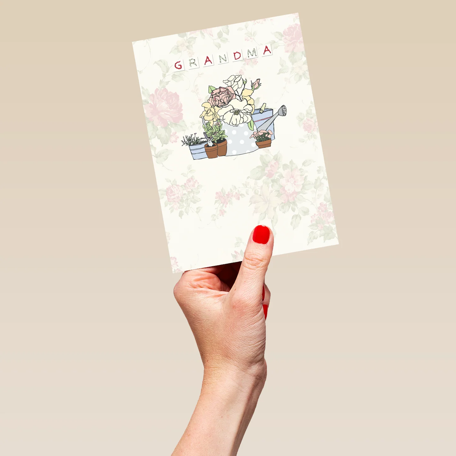 Personalised Garden Flowers Birthday Card For Grandma - Image 5