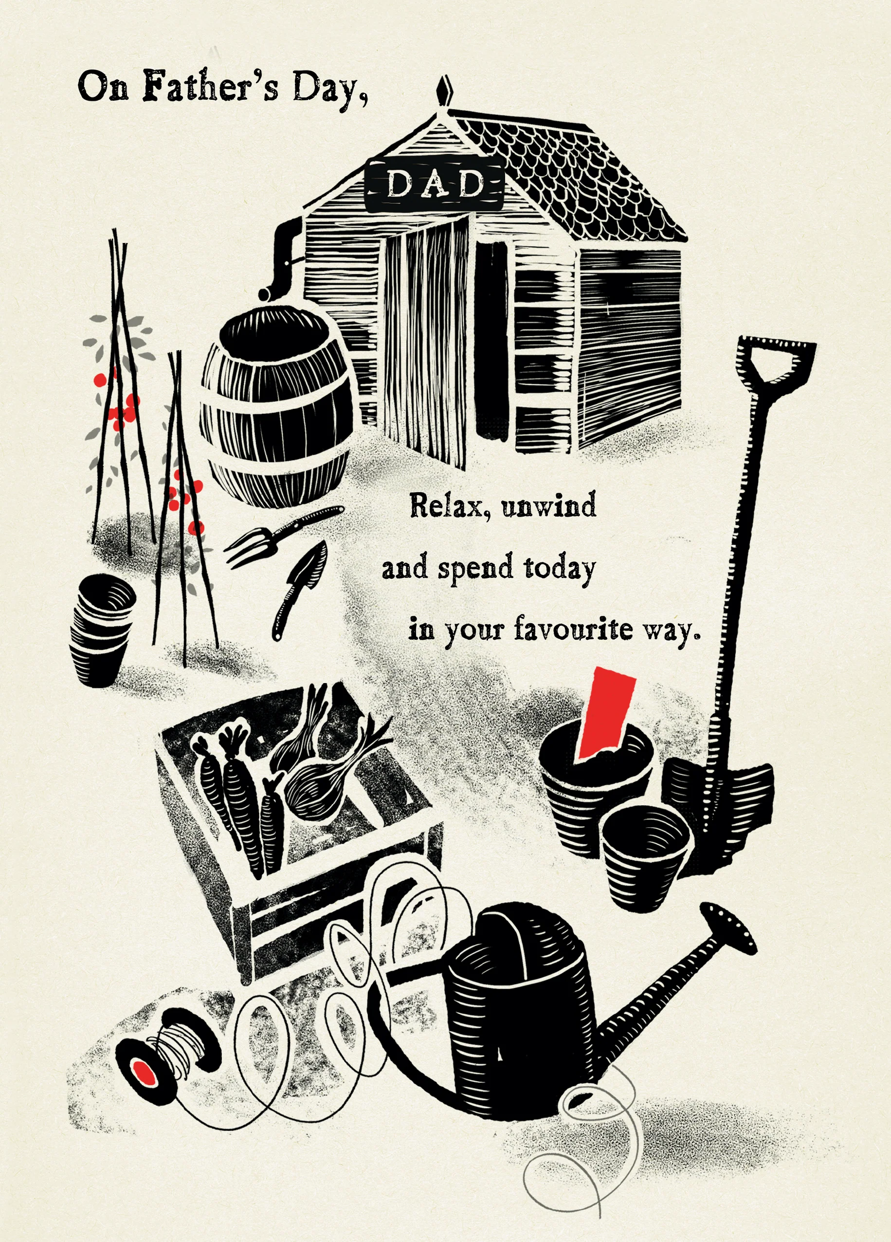 Personalised Gardening Illustration Father's Day Card
