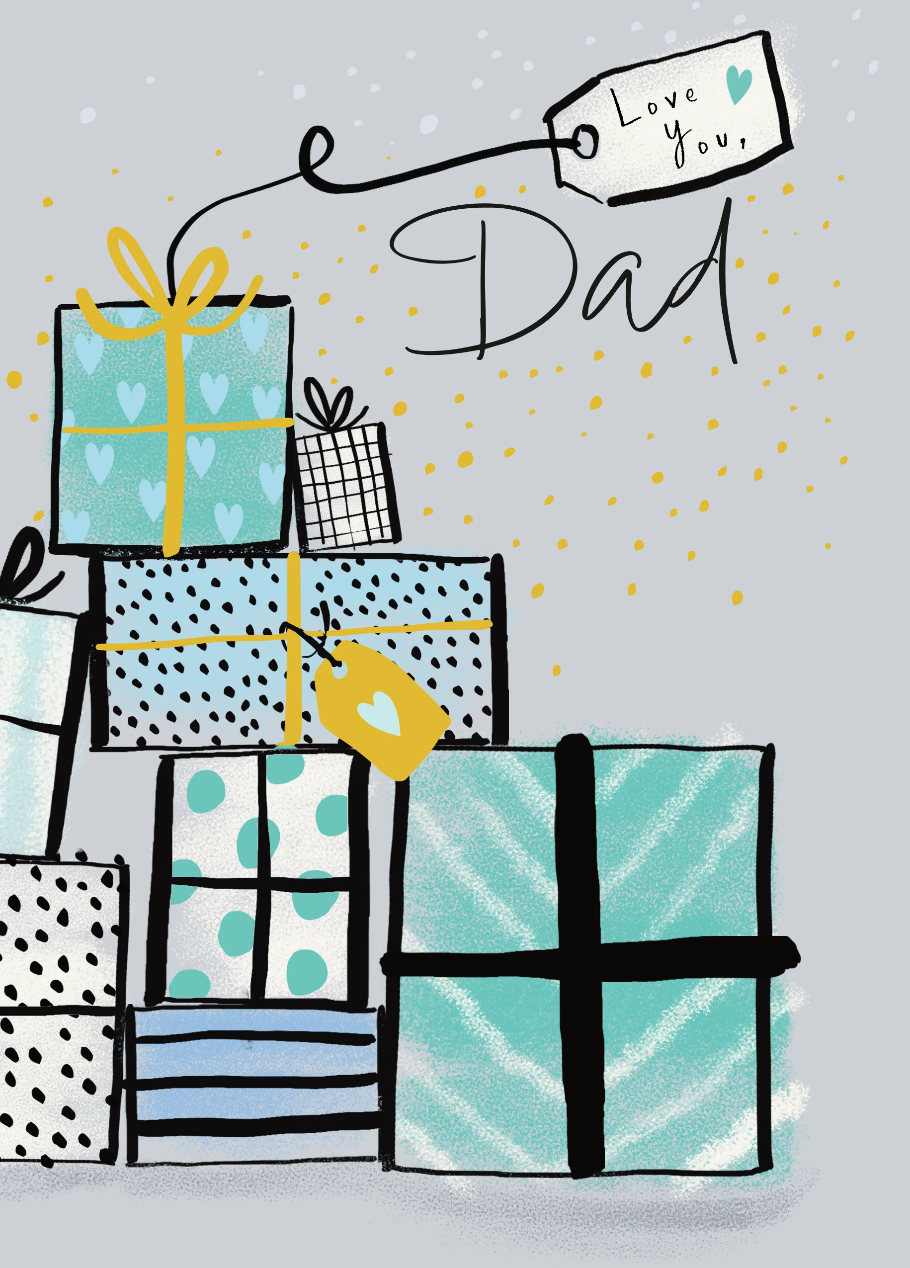 Personalised Gifts & Stars Birthday Card For Dad