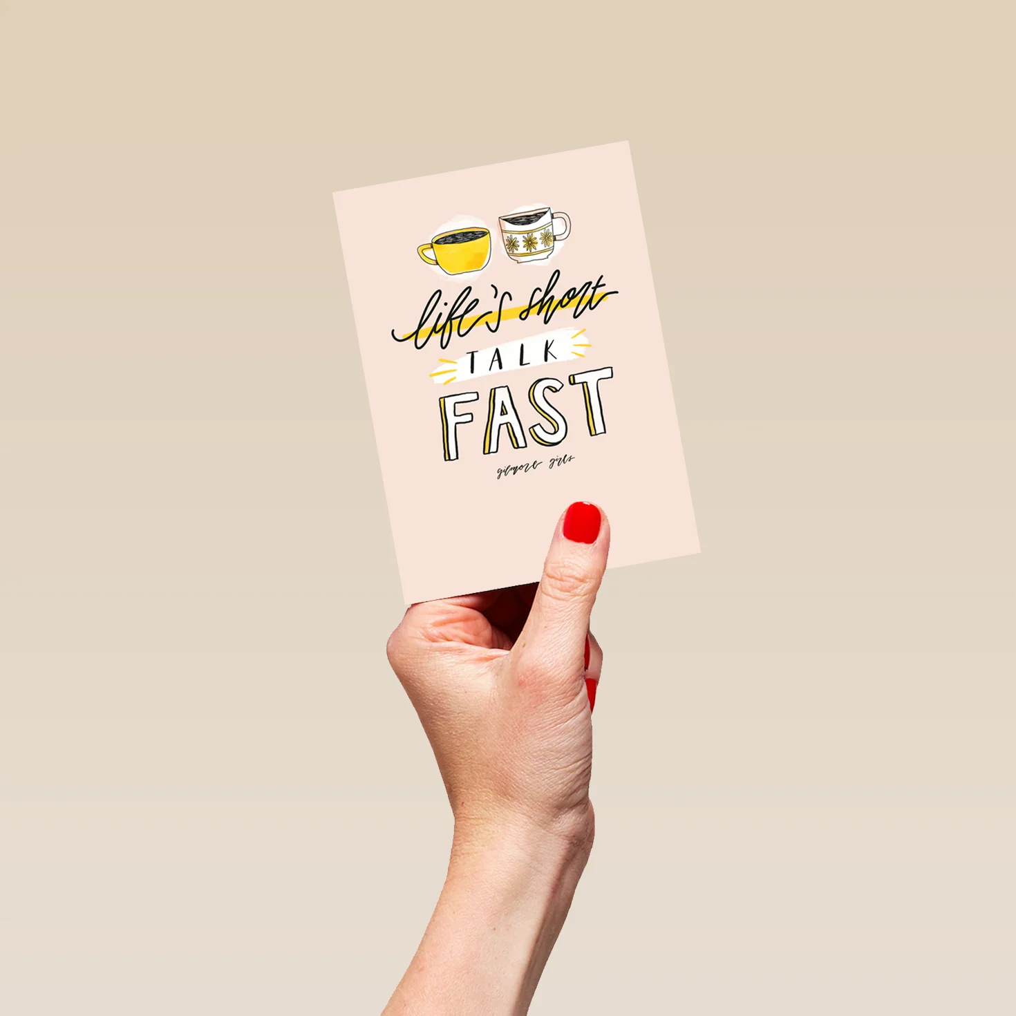 Personalised Gilmore Girls 'Life's Short. Talk Fast' Mother's Day Card - Image 4