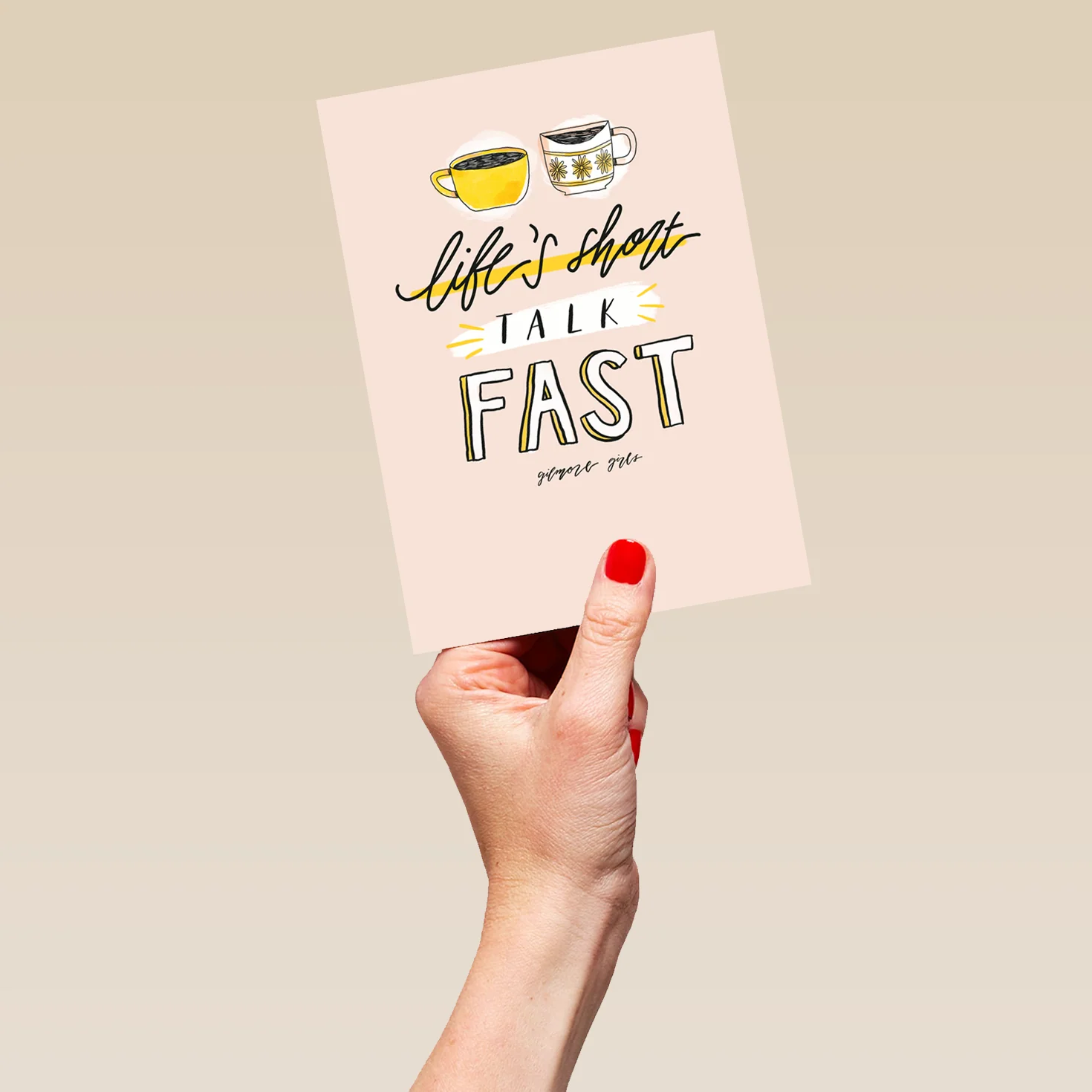 Personalised Gilmore Girls 'Life's Short. Talk Fast' Mother's Day Card - Image 5
