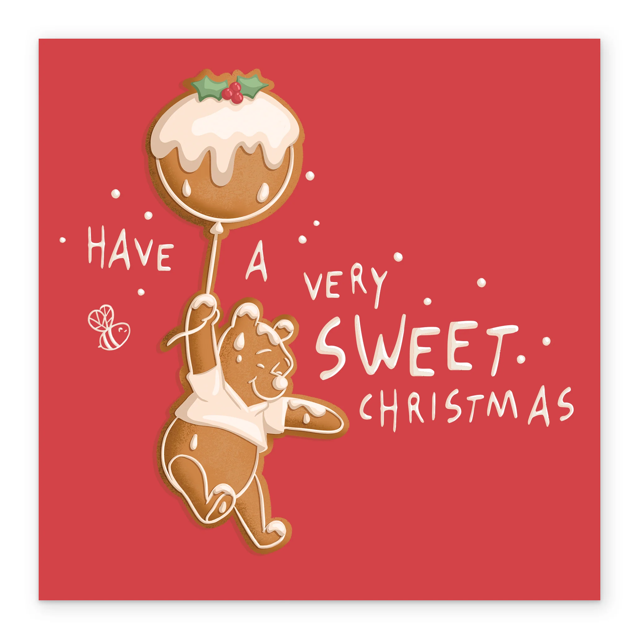 Personalised Gingerbread Winnie the Pooh Christmas Card - Image 2