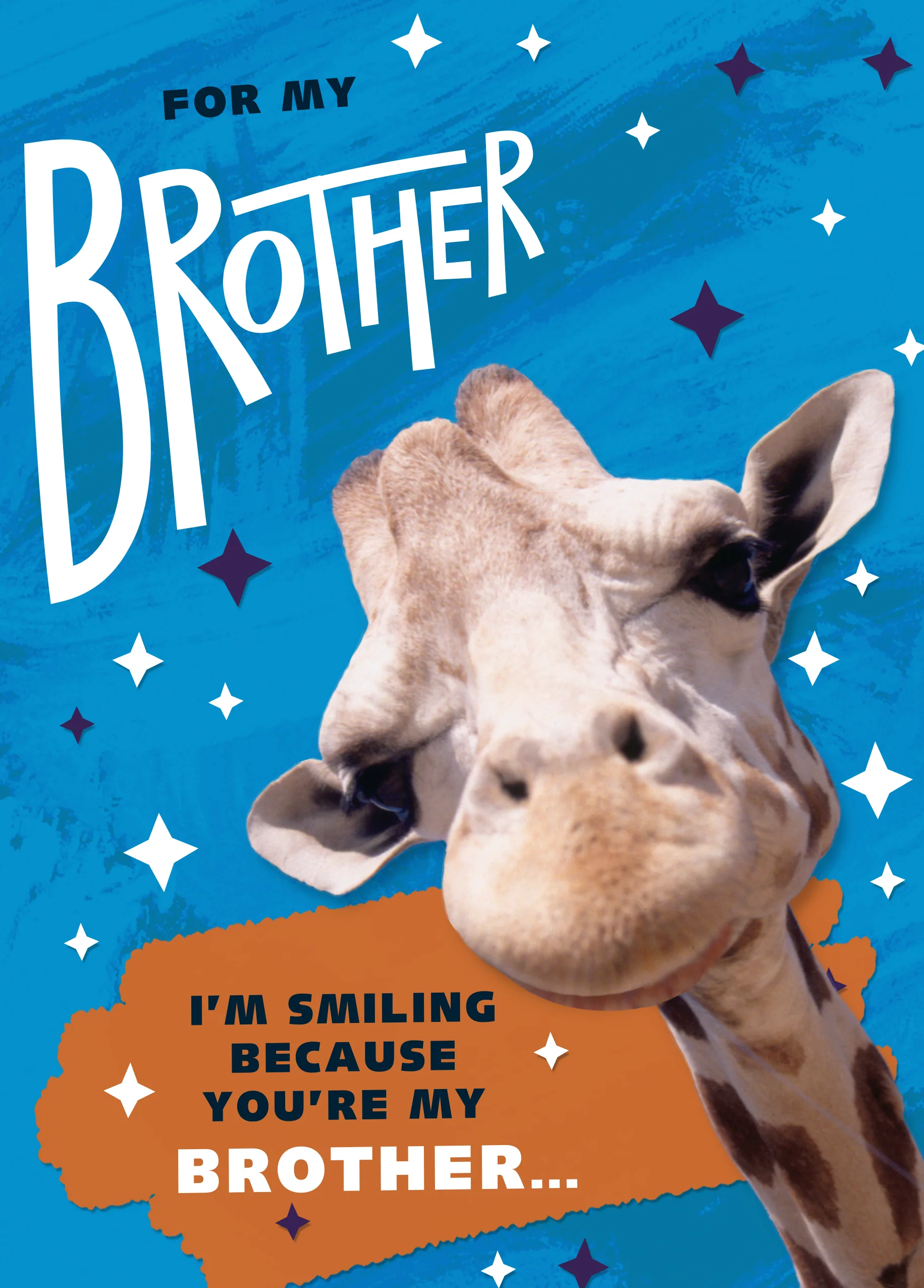 Personalised Giraffe Brother Birthday Card