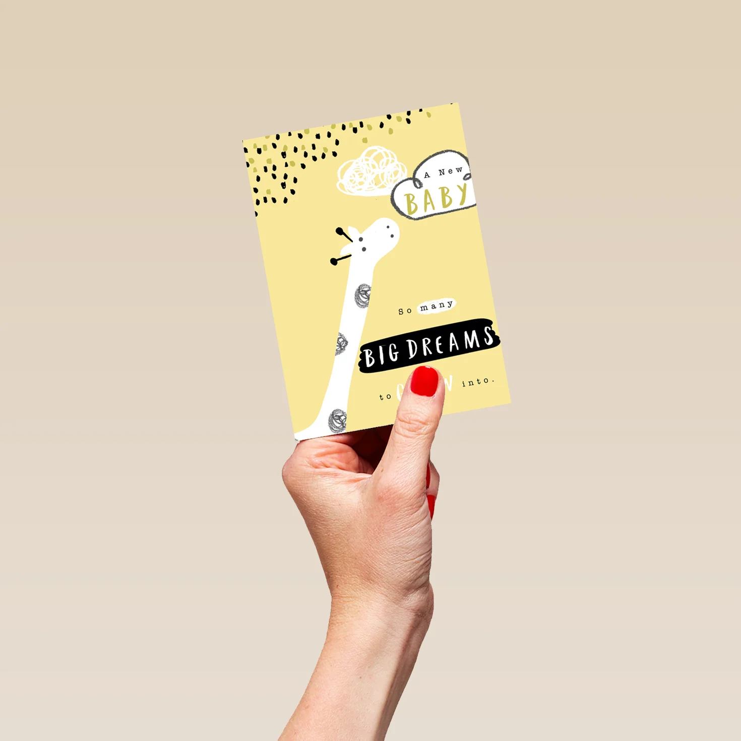 Personalised Giraffe New Baby Card - Image 4
