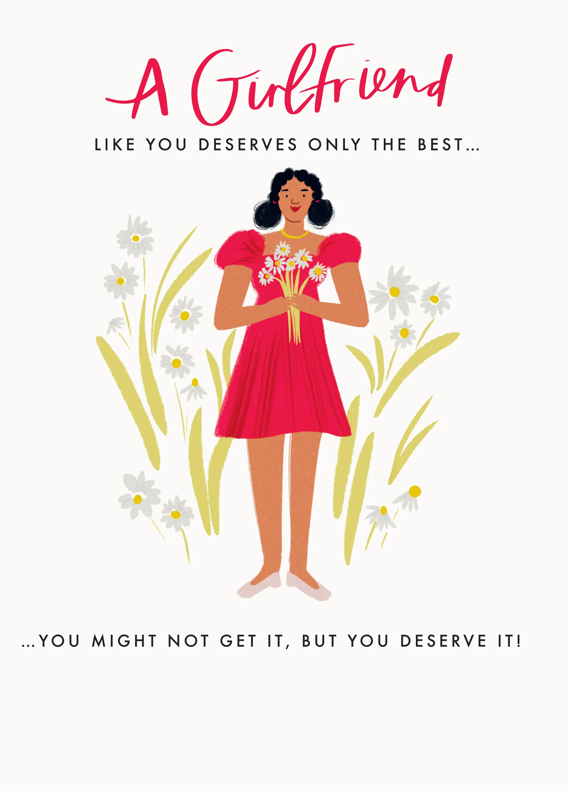 Personalised Girlfriend Illustrated Valentine's Day Card
