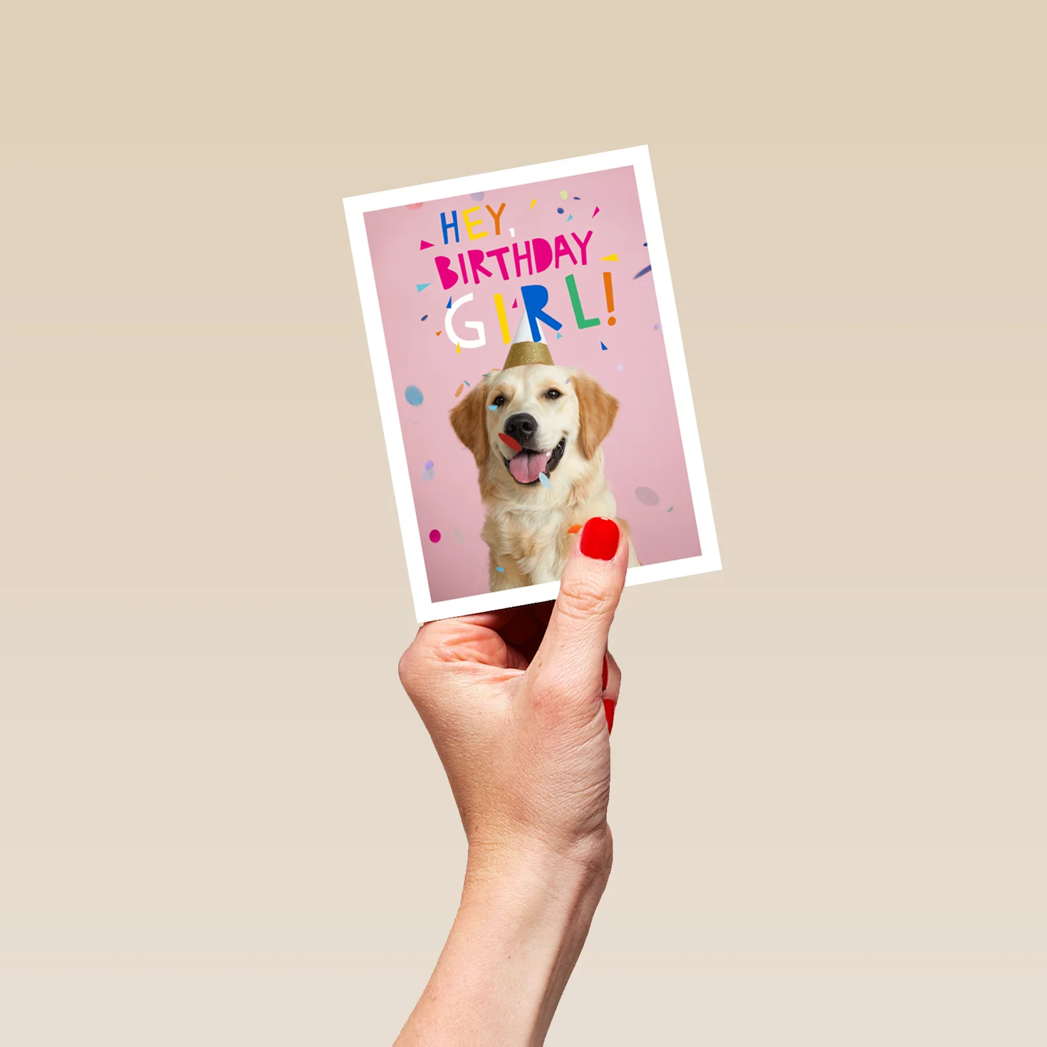 Personalised Girls Birthday Card With Dog - Image 4