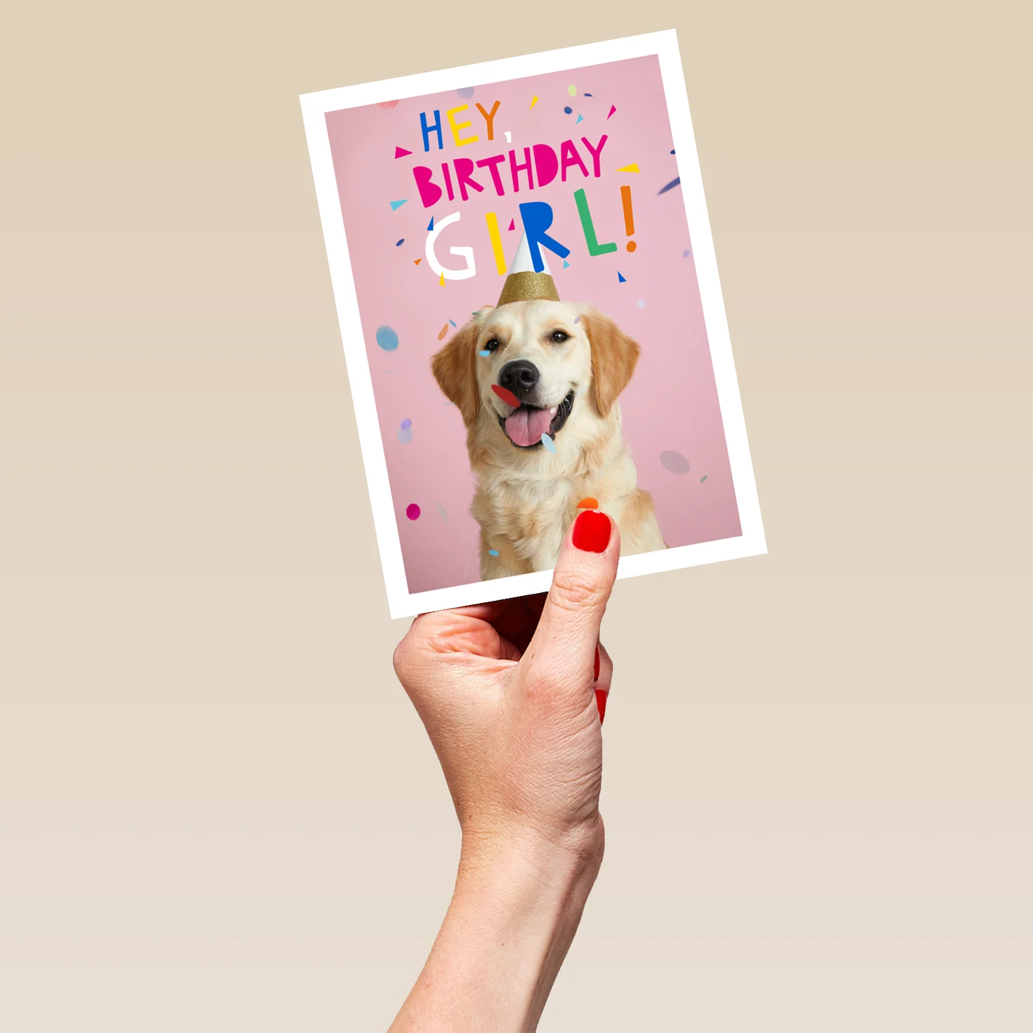 Personalised Girls Birthday Card With Dog - Image 5