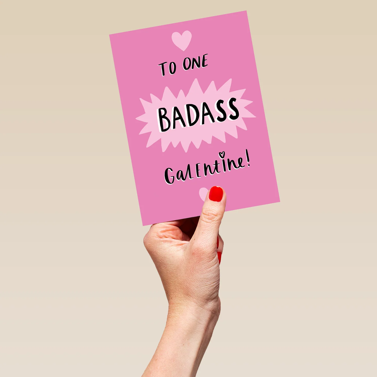 Personalised Gold Cool Badass Friend Galentine's Day Card - Image 5