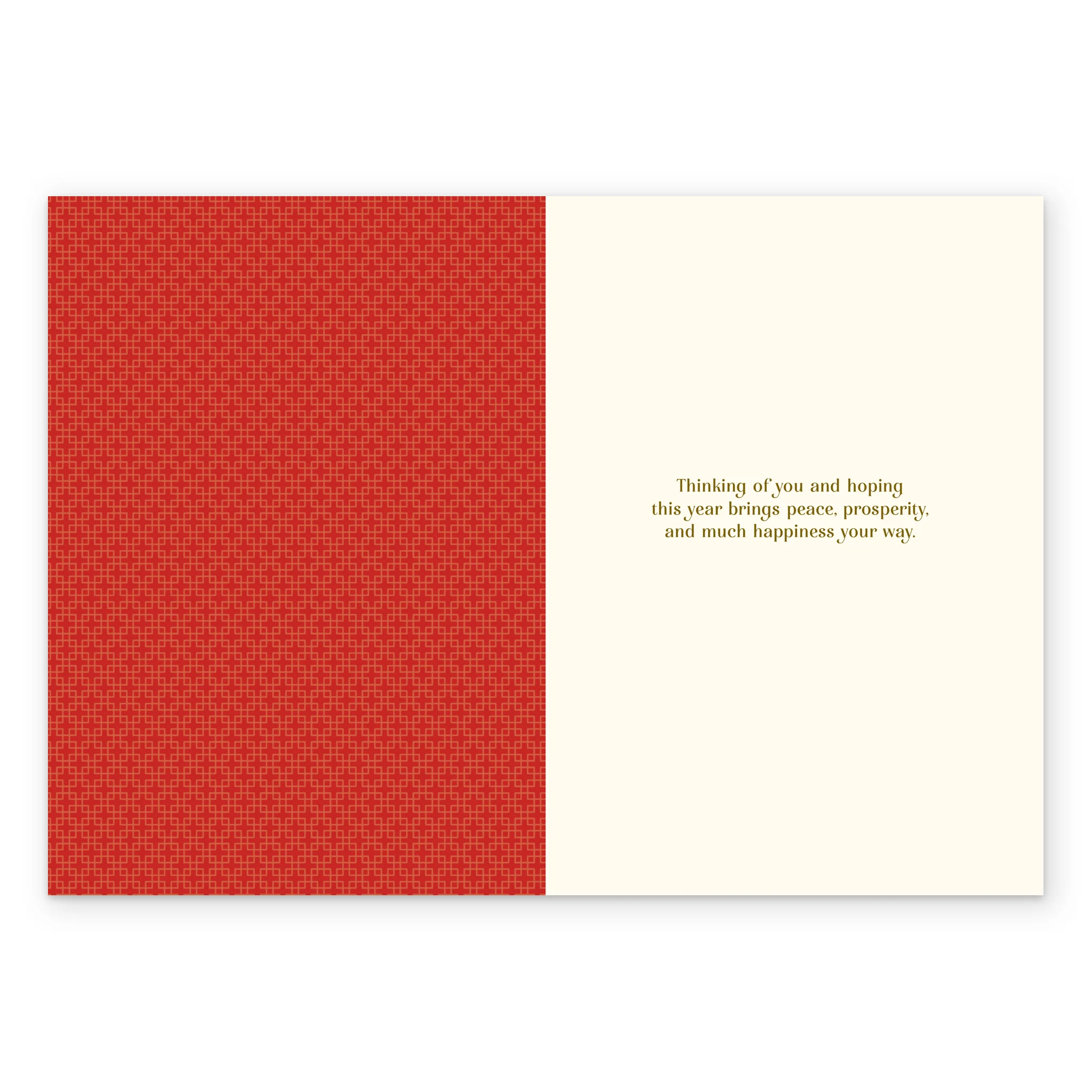 Personalised 'Good Fortune' Red Flowers Lunar New Year Card - Image 3
