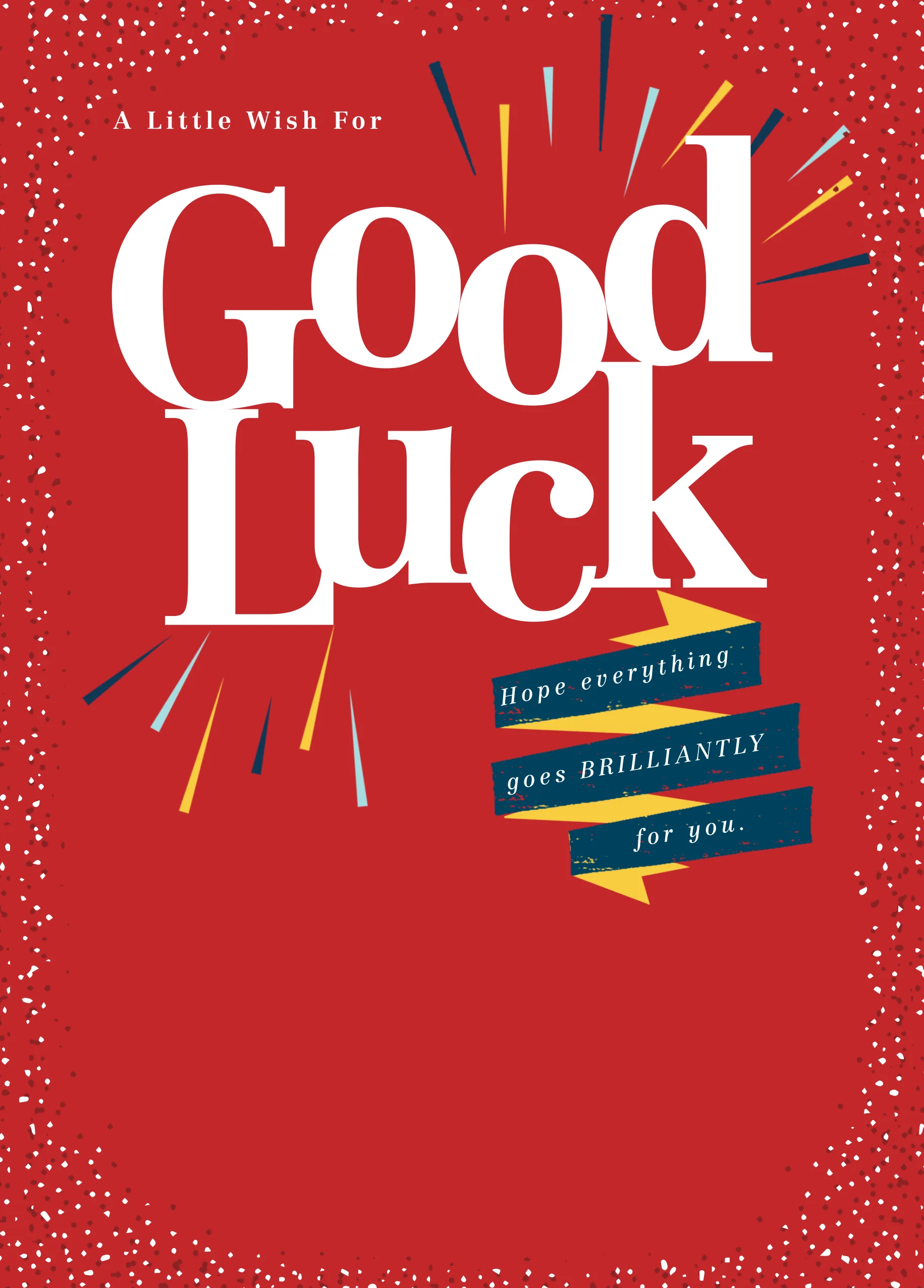 Personalised Good Luck Card