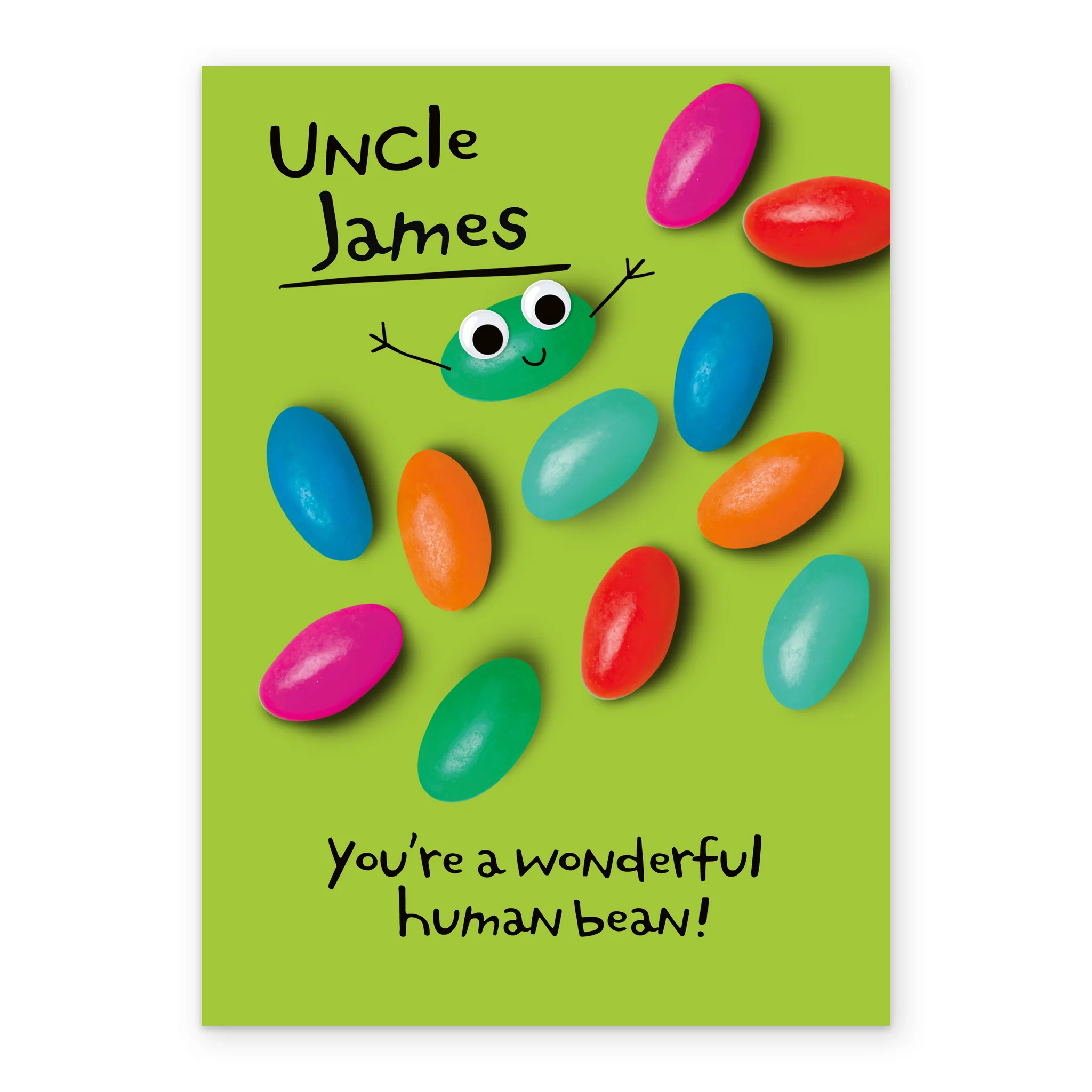 Personalised Googly Grub 'Jellybean' Birthday Card For Uncle - Image 2