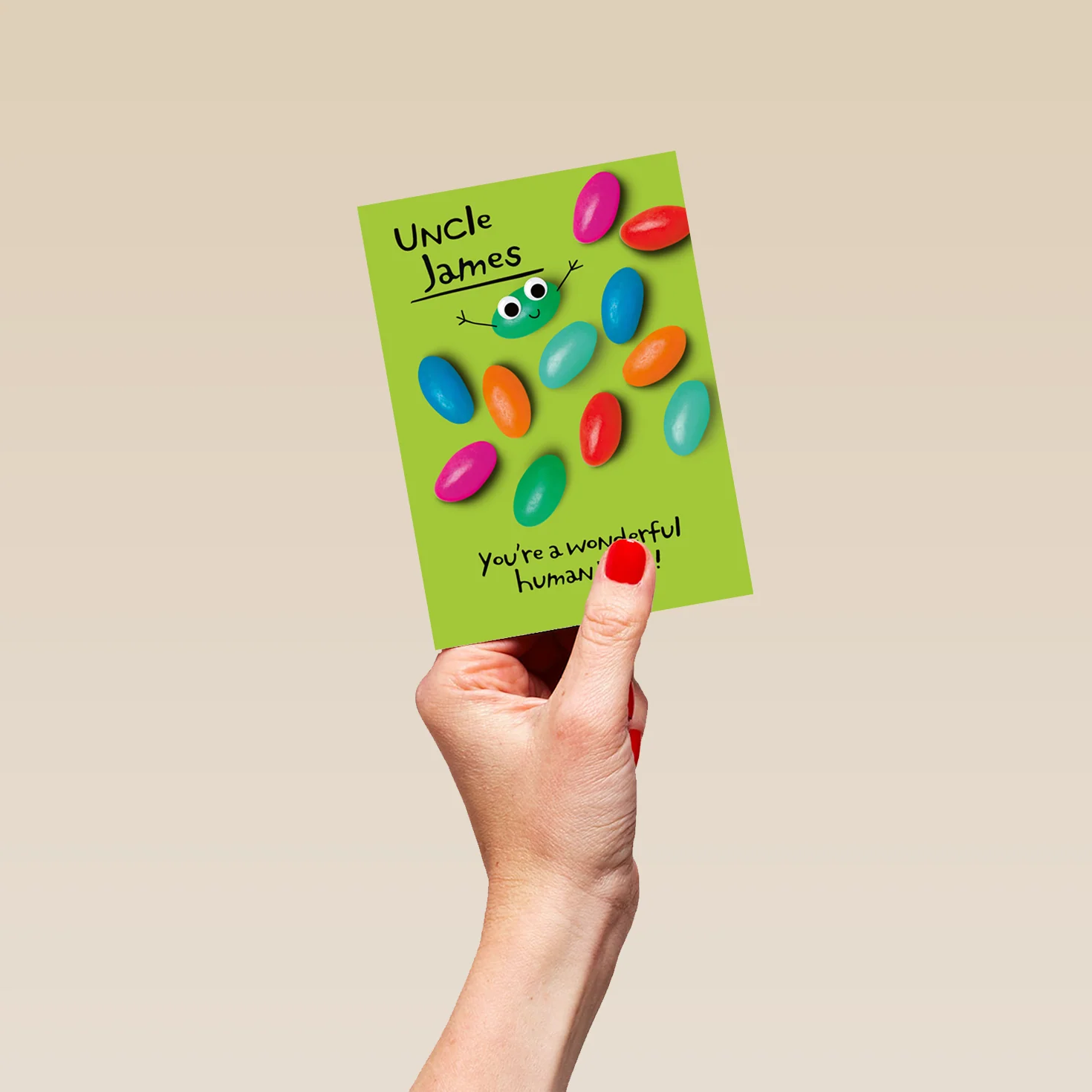 Personalised Googly Grub 'Jellybean' Birthday Card For Uncle - Image 4