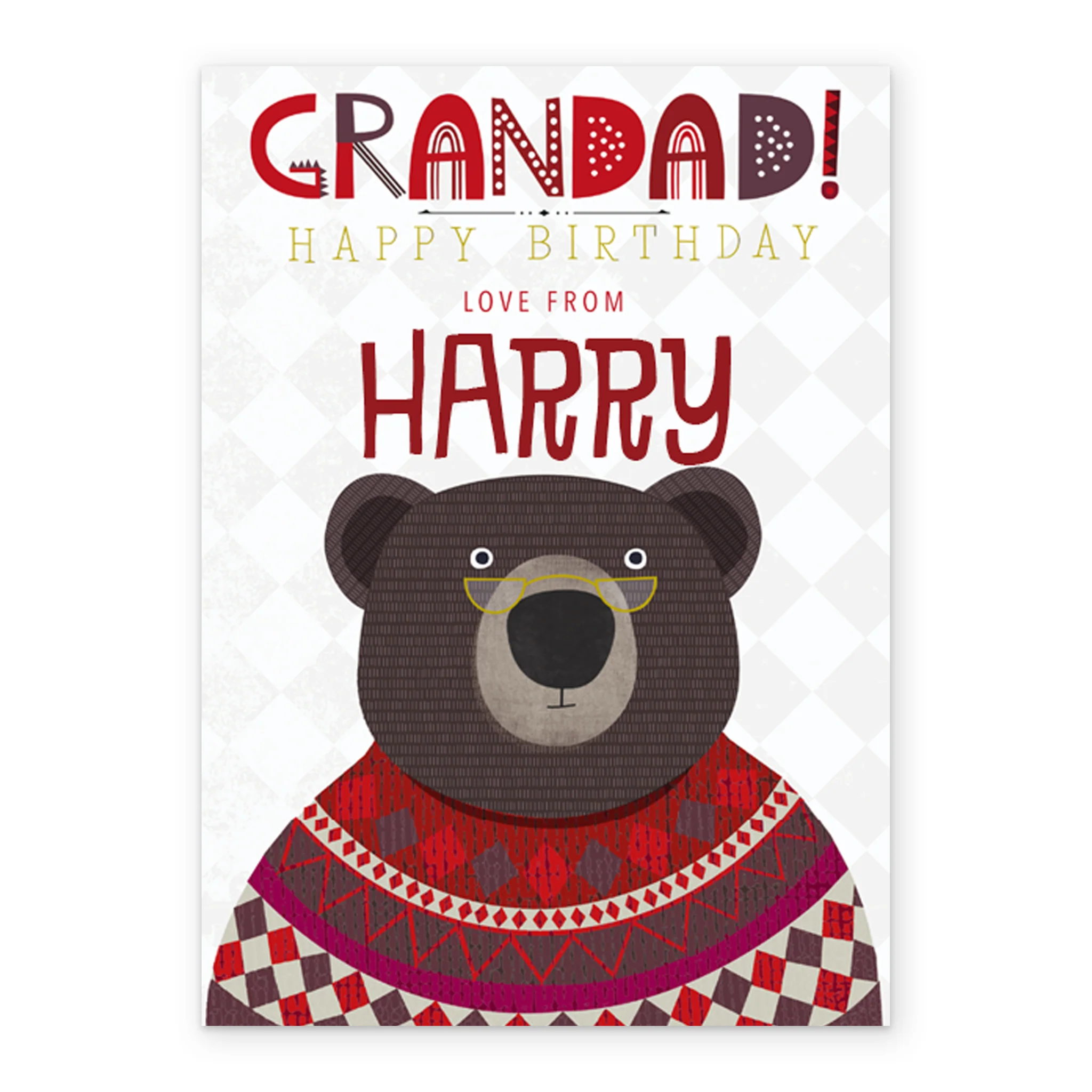 Personalised Grandad Bear Birthday Card - Image 2