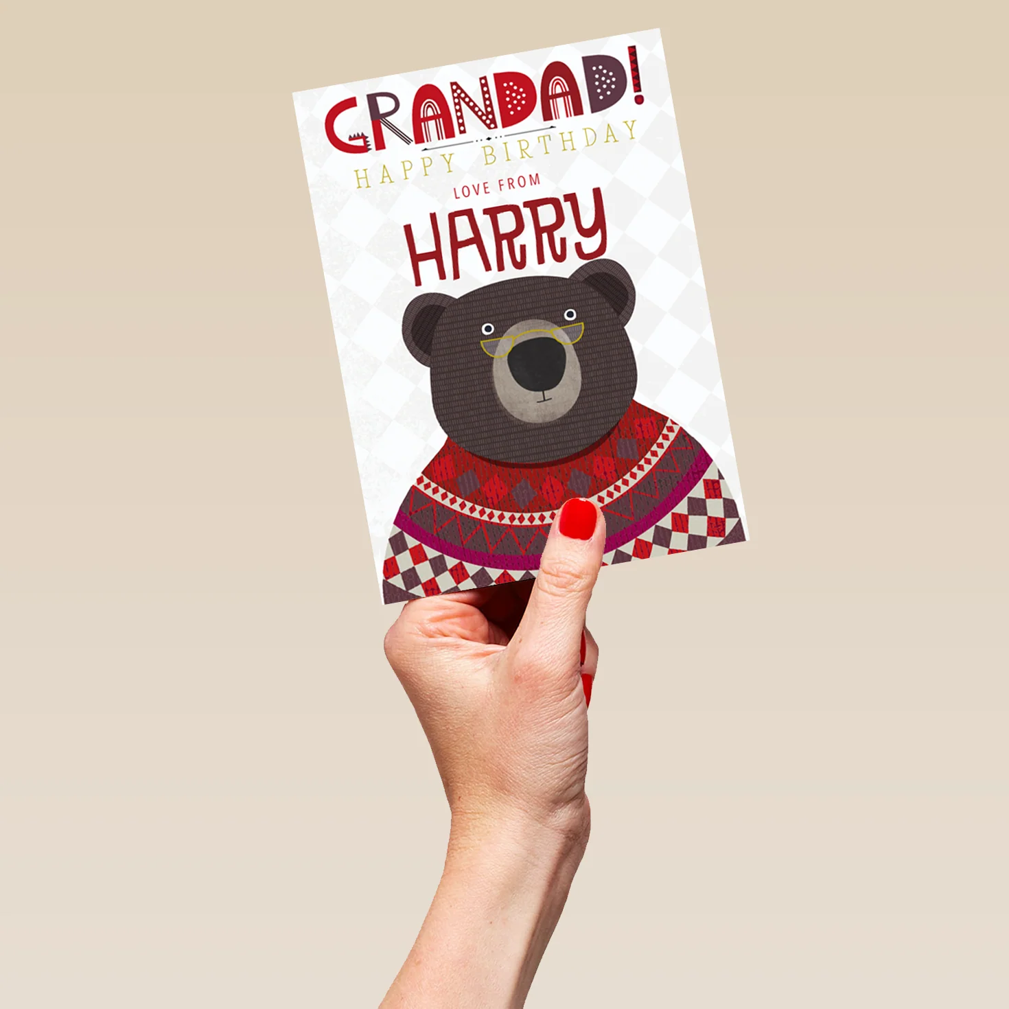 Personalised Grandad Bear Birthday Card - Image 5