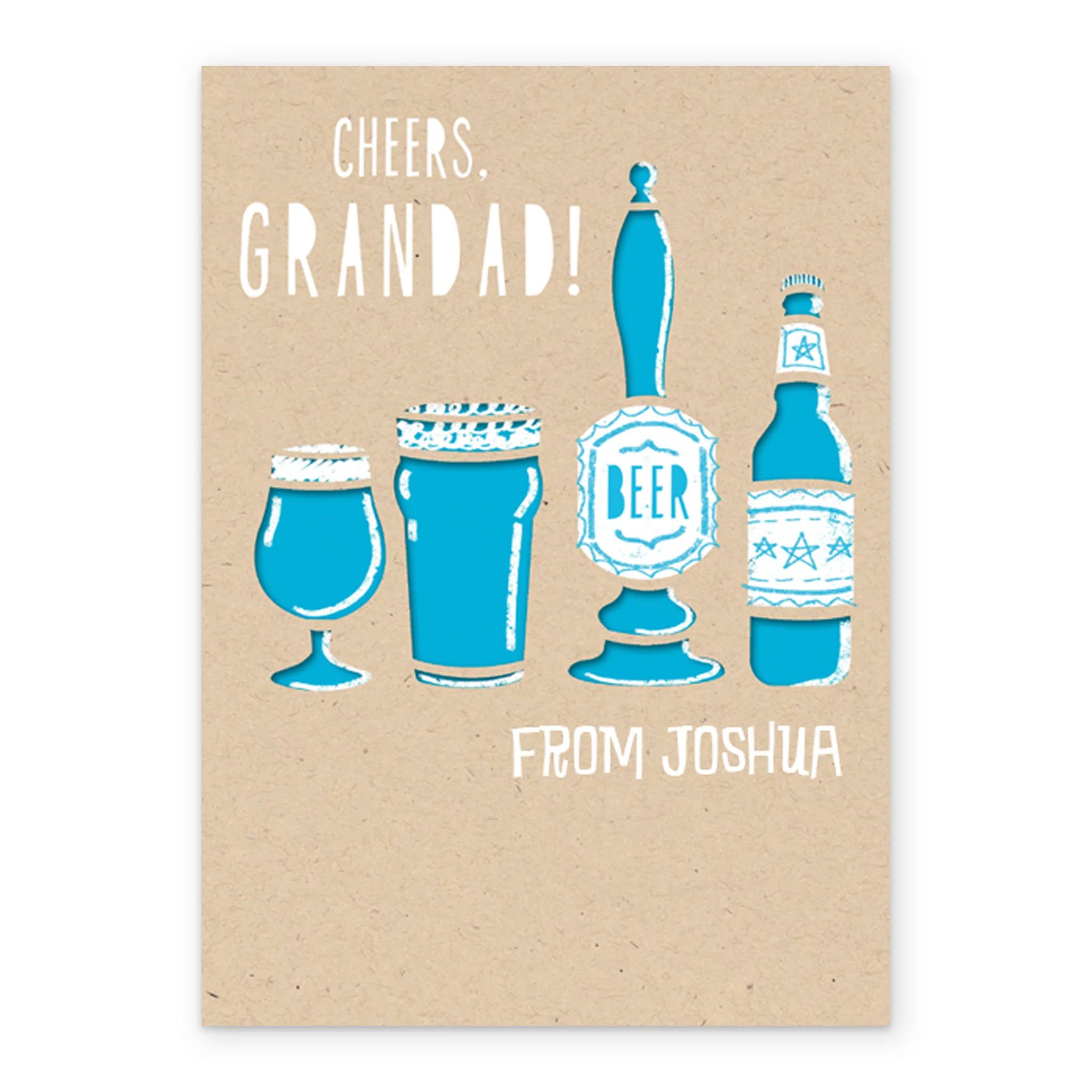 Personalised Grandad Beer Bottle Birthday Card - Image 2