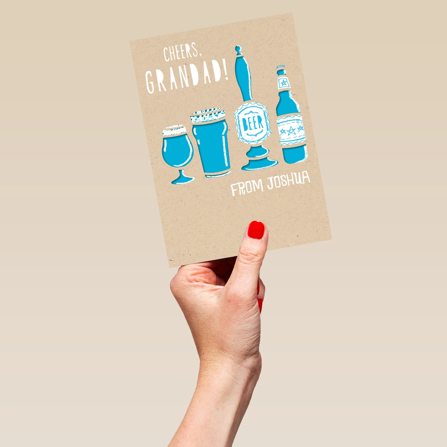 Personalised Grandad Beer Bottle Birthday Card - Image 5