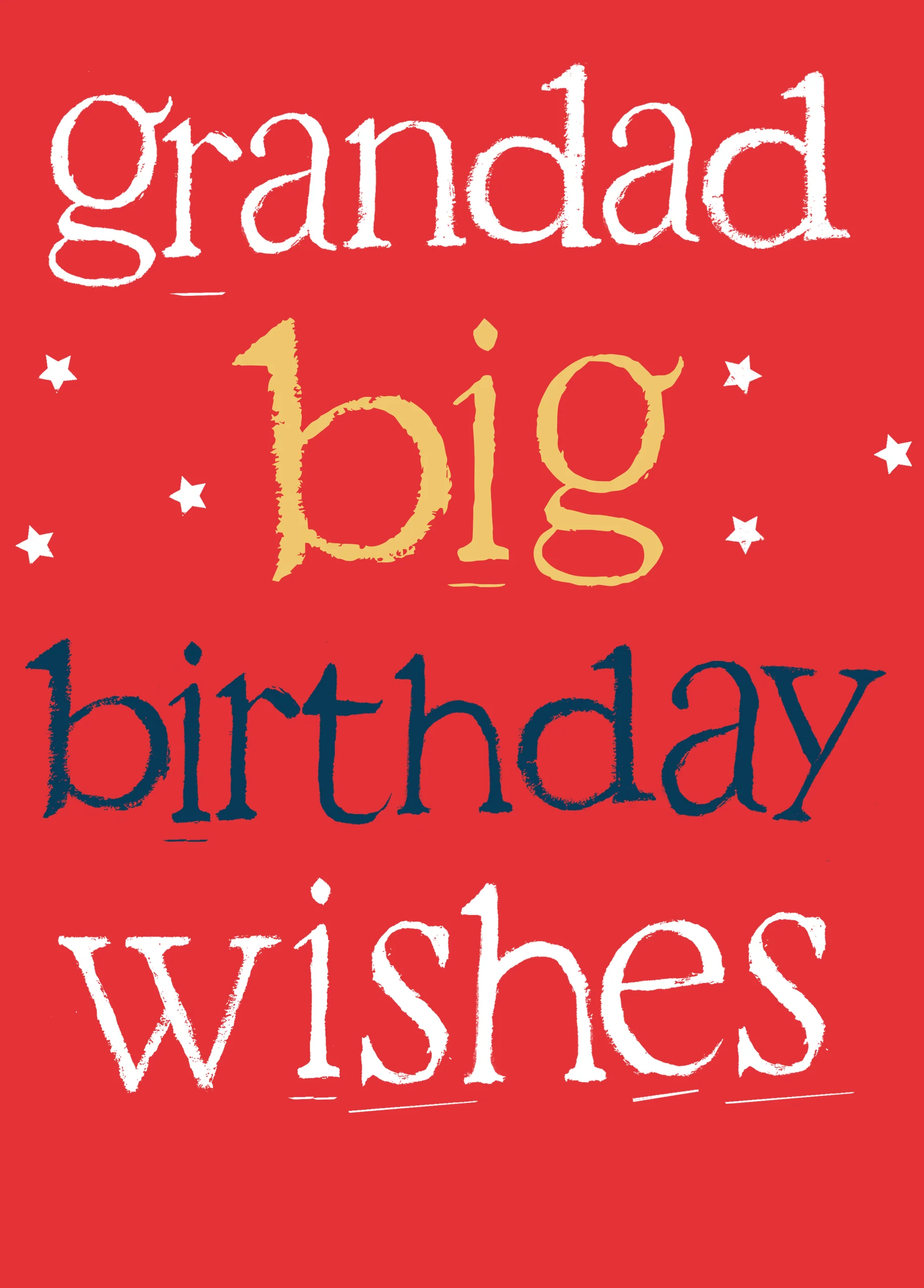 Personalised Grandad Big Wishes Birthday Card