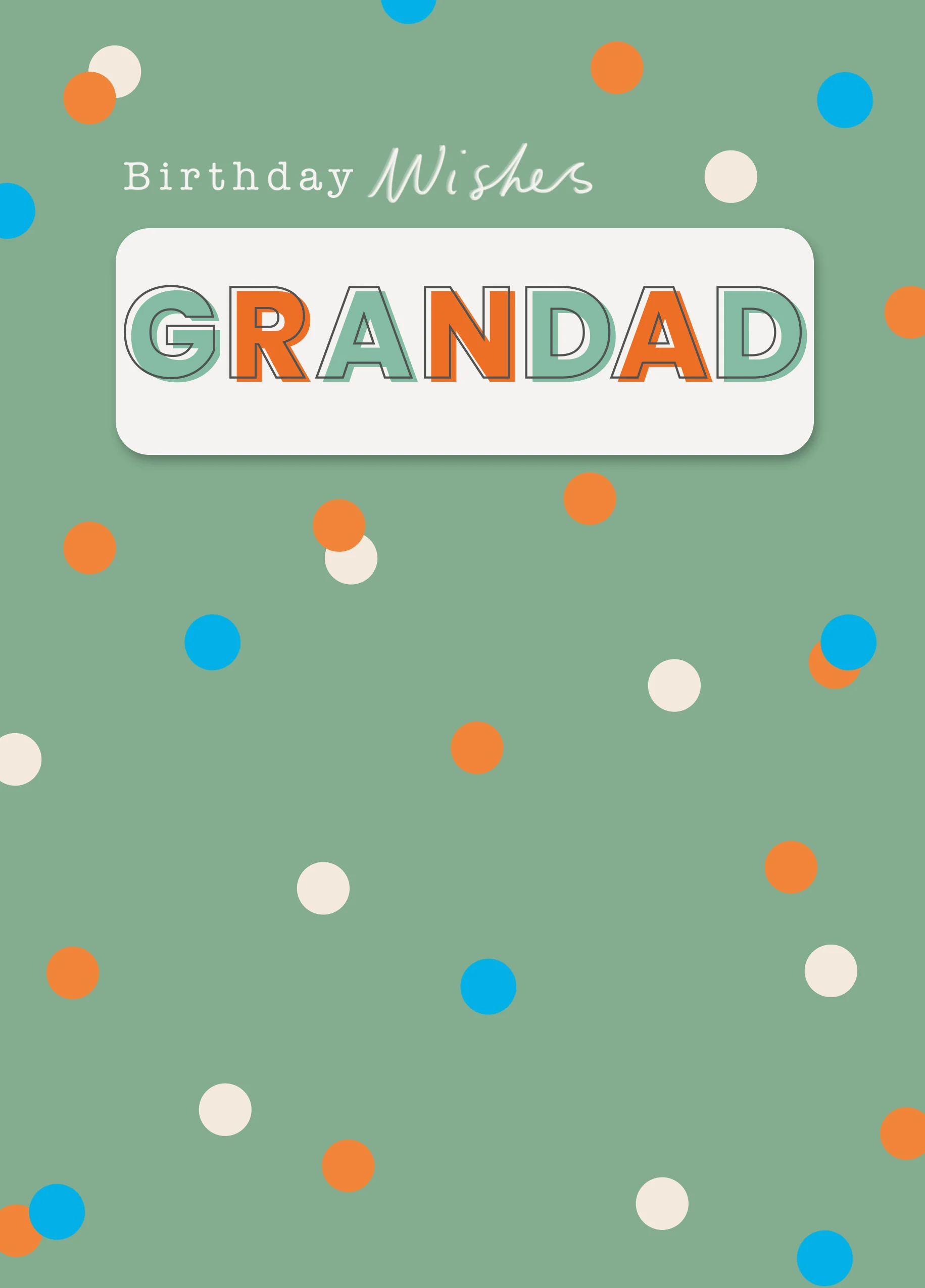 Personalised Grandad Birthday Wishes Card