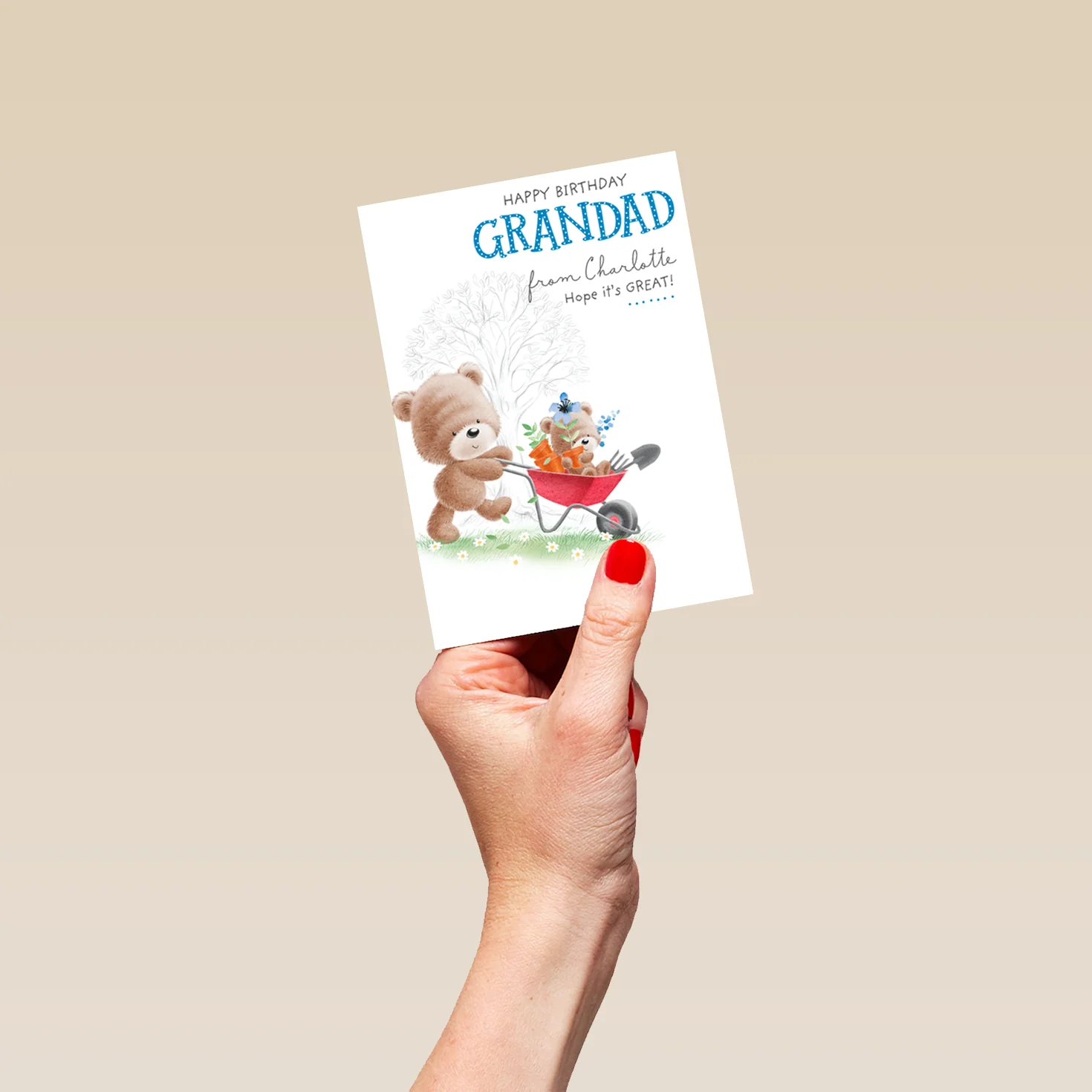 Personalised Grandad Cute Bear Birthday Card - Image 4