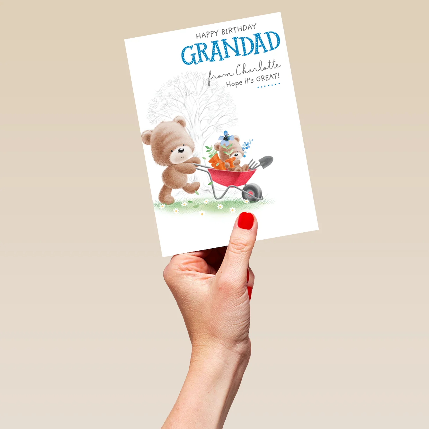 Personalised Grandad Cute Bear Birthday Card - Image 5