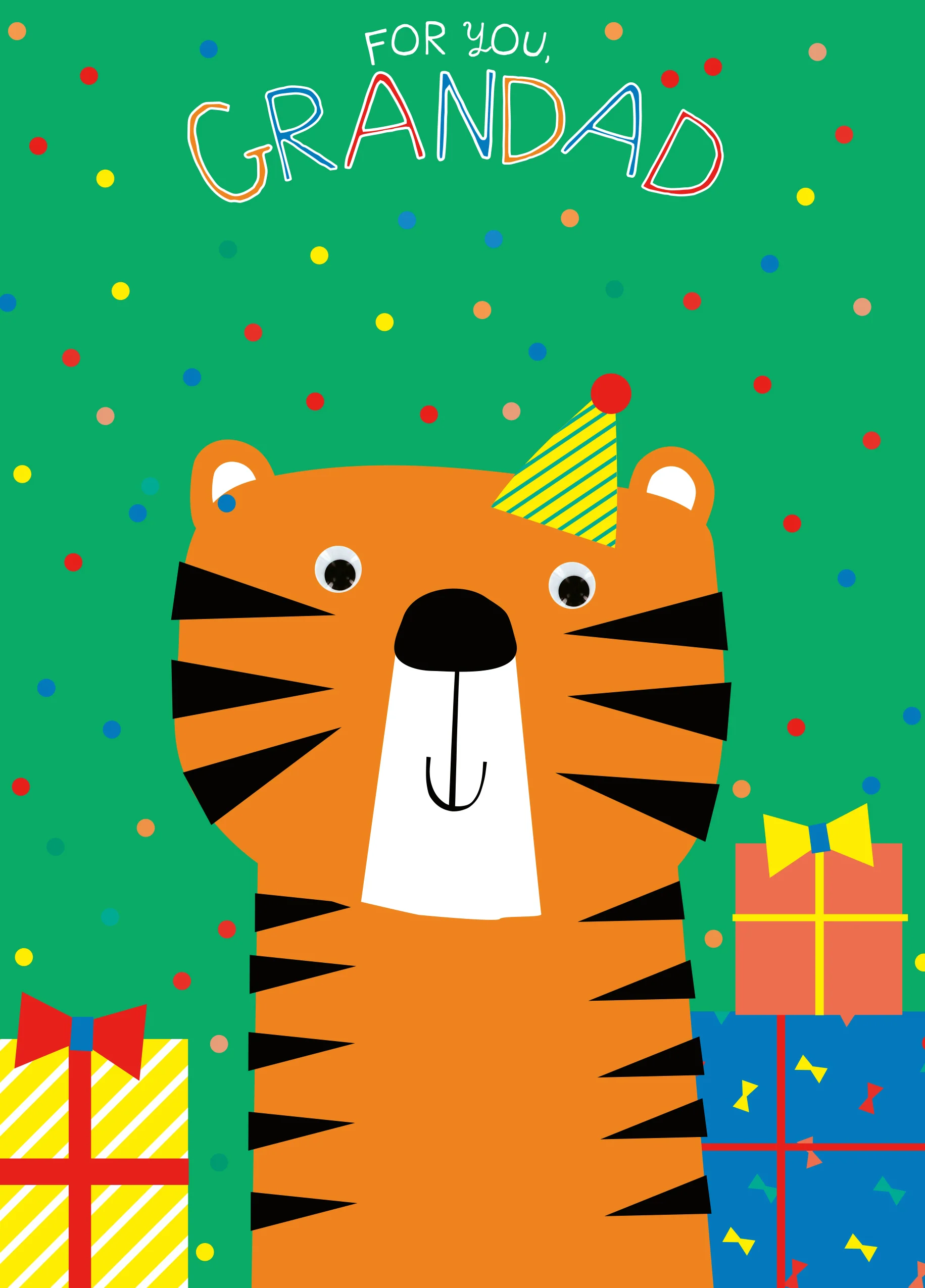 Personalised Grandad Cute Tiger Birthday Card