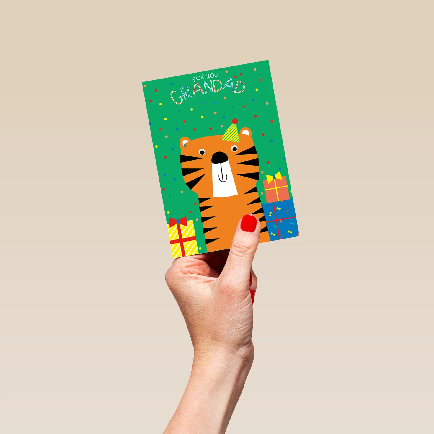 Personalised Grandad Cute Tiger Birthday Card - Image 4