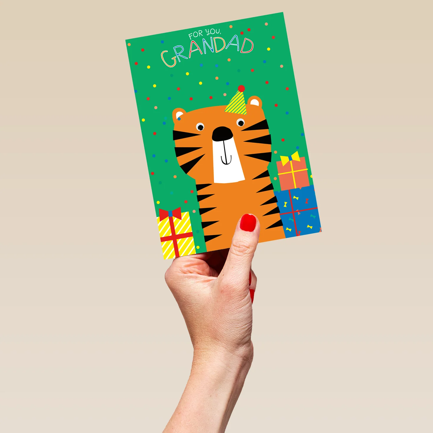 Personalised Grandad Cute Tiger Birthday Card - Image 5