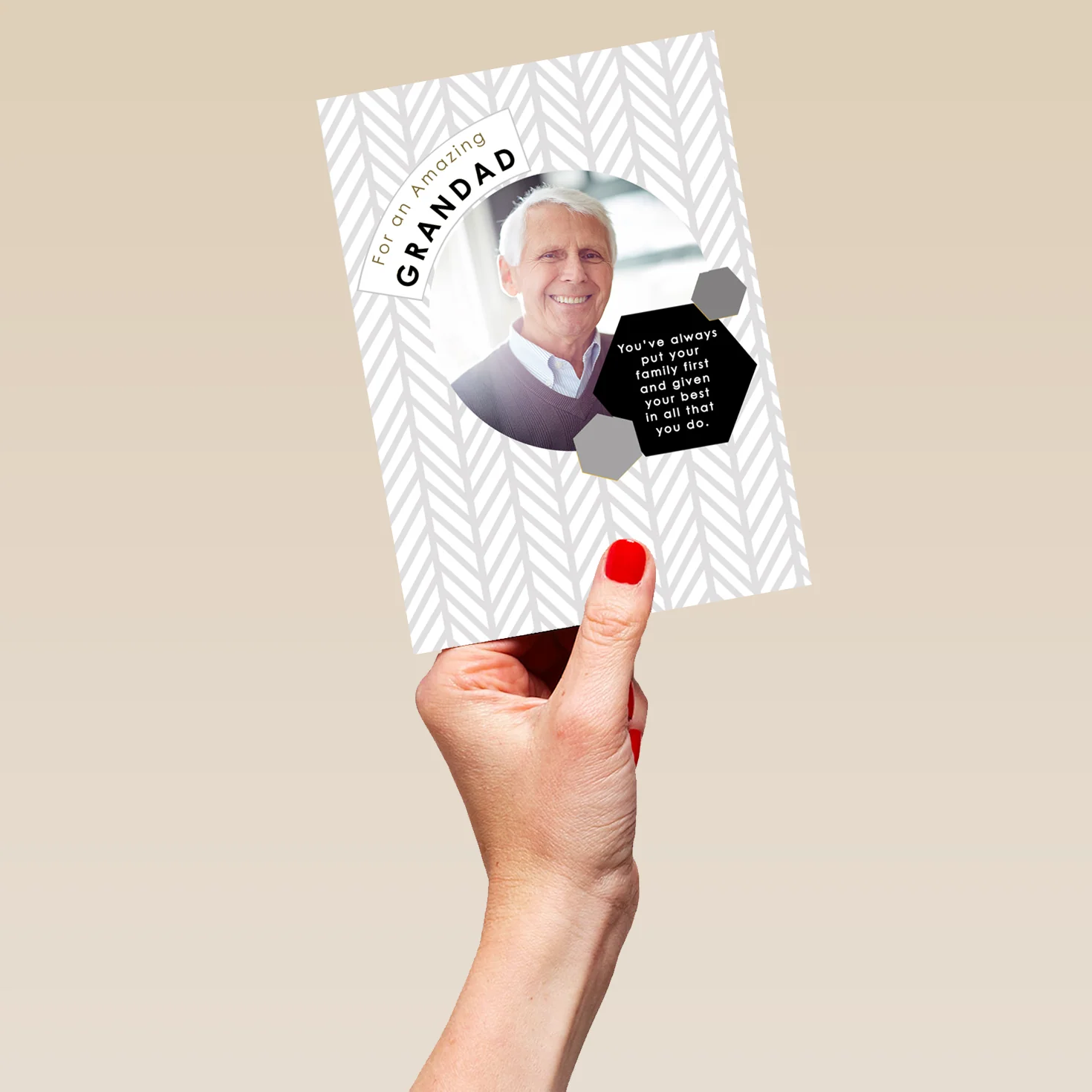 Personalised Grandad Patterned Photo Birthday Card - Image 5