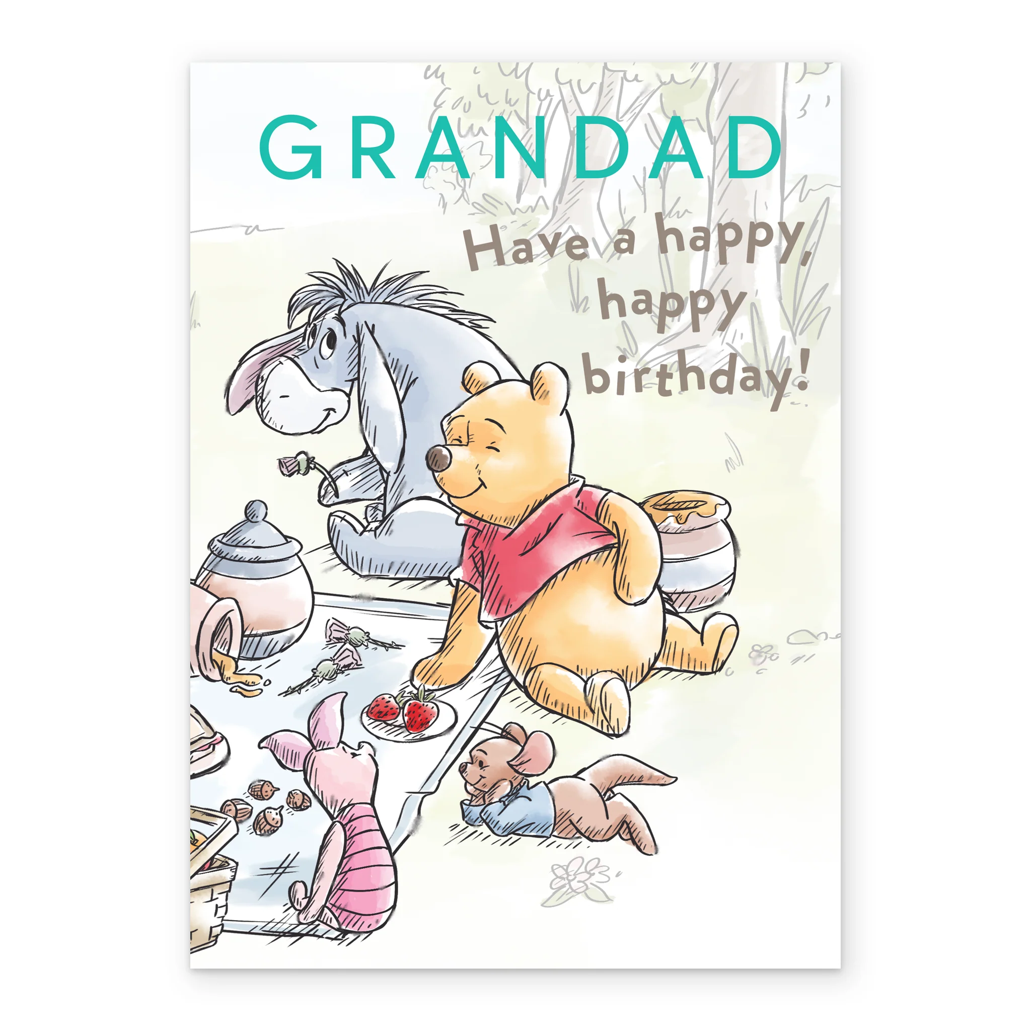 Personalised Grandad Winnie the Pooh Birthday Card - Image 2