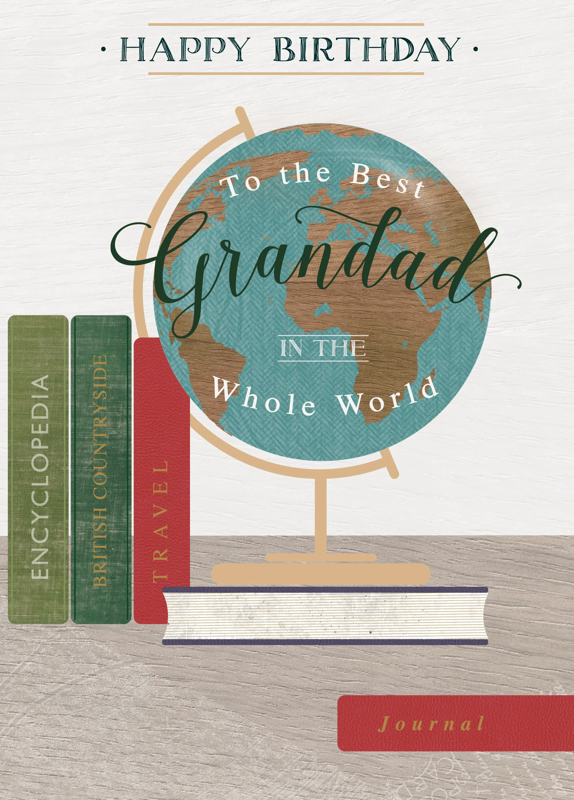 Personalised Grandad World Globe Birthday Card