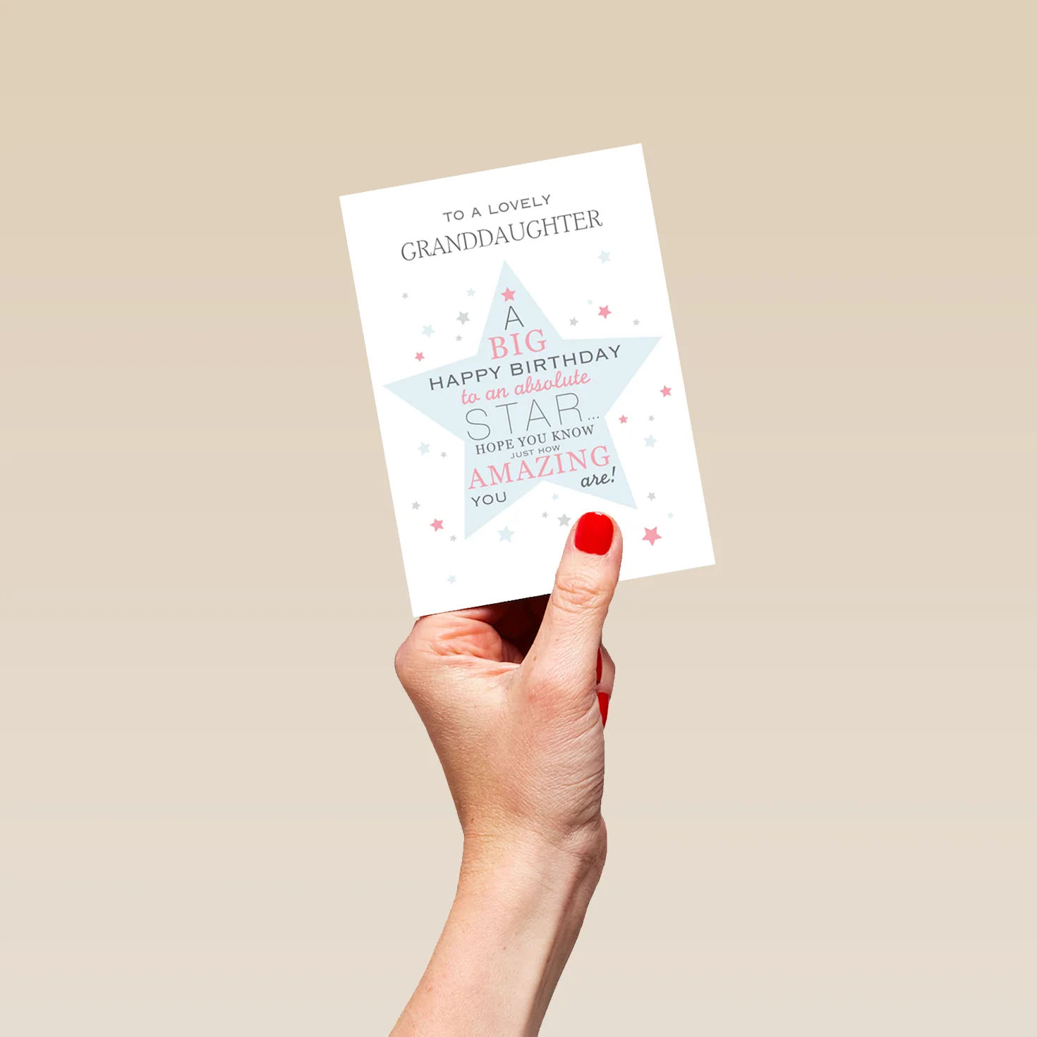 Personalised Granddaughter Contemporary Star Card - Image 4