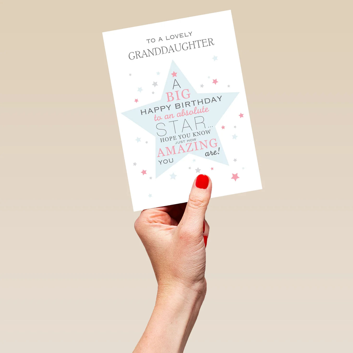 Personalised Granddaughter Contemporary Star Card - Image 5