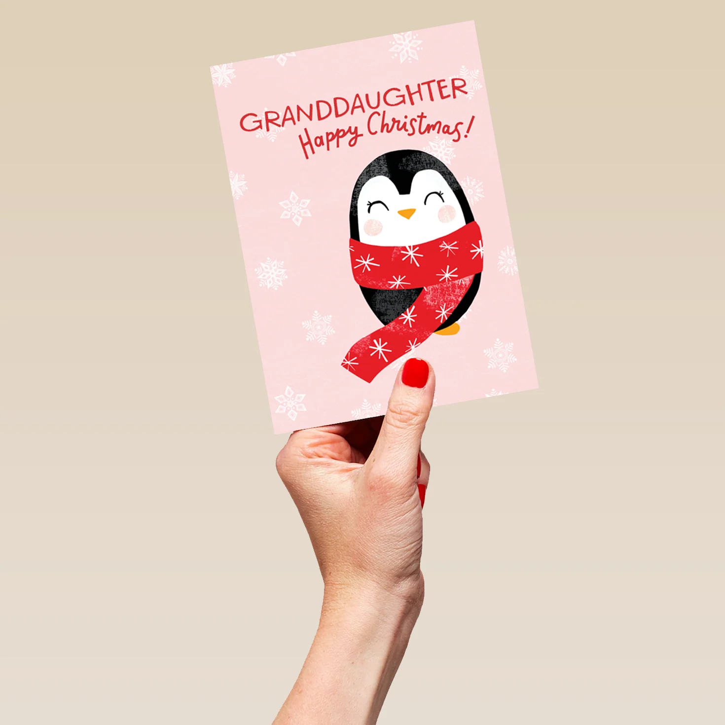 Personalised Granddaughter Cute Penguin Christmas Card - Image 5