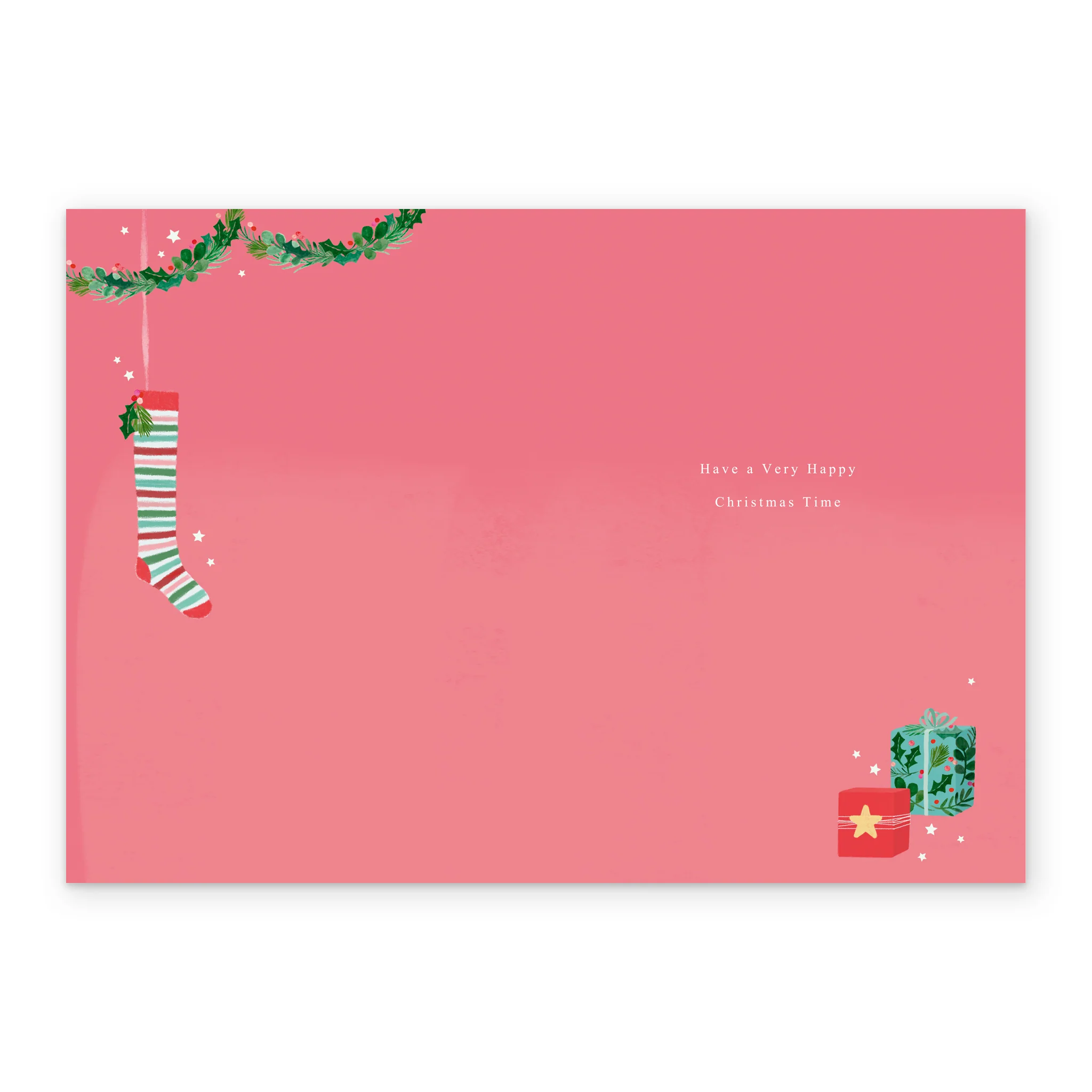 Personalised Granddaughter Verse & Christmas Icons Traditional Card - Image 3