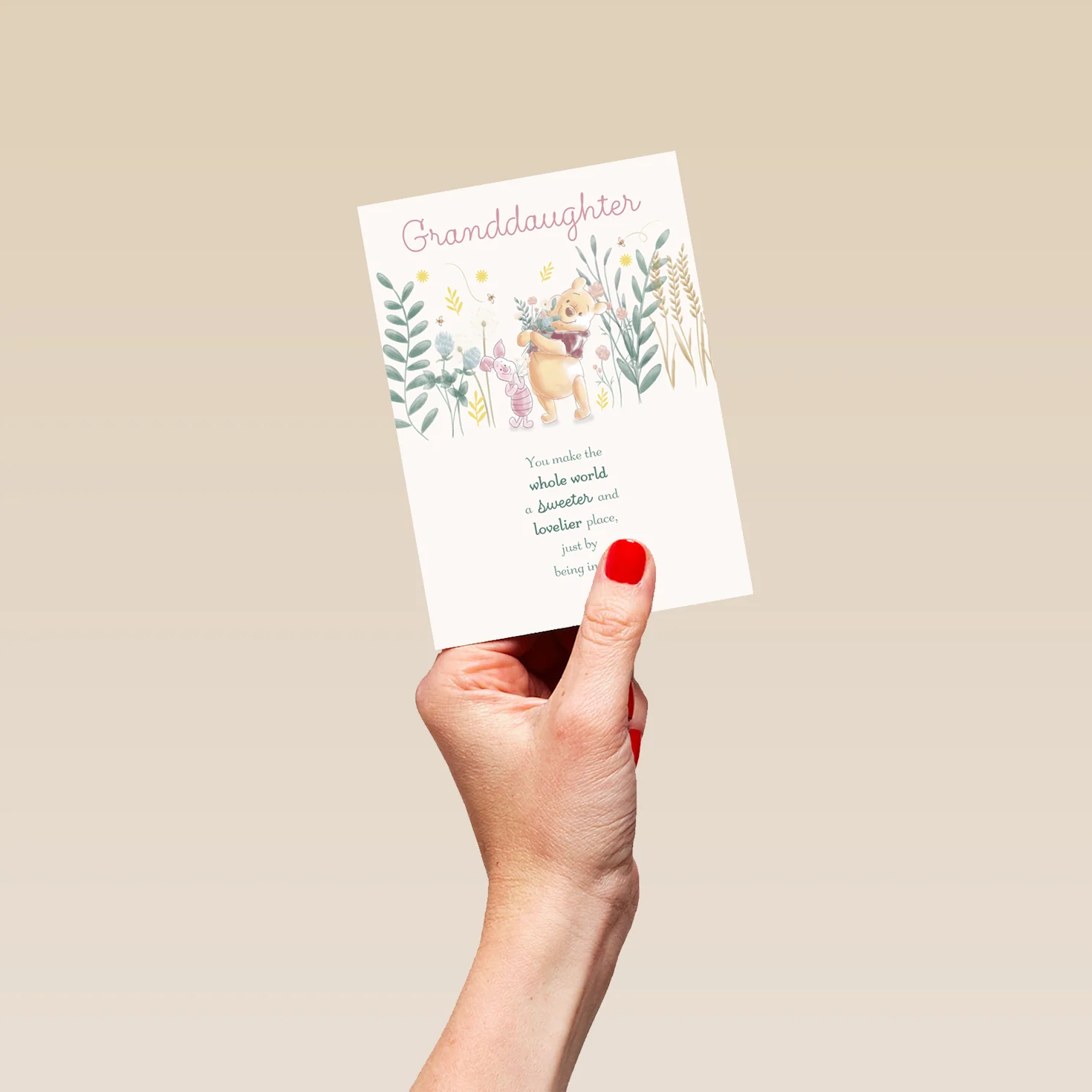Personalised Granddaughter Winnie the Pooh Birthday Card - Image 4