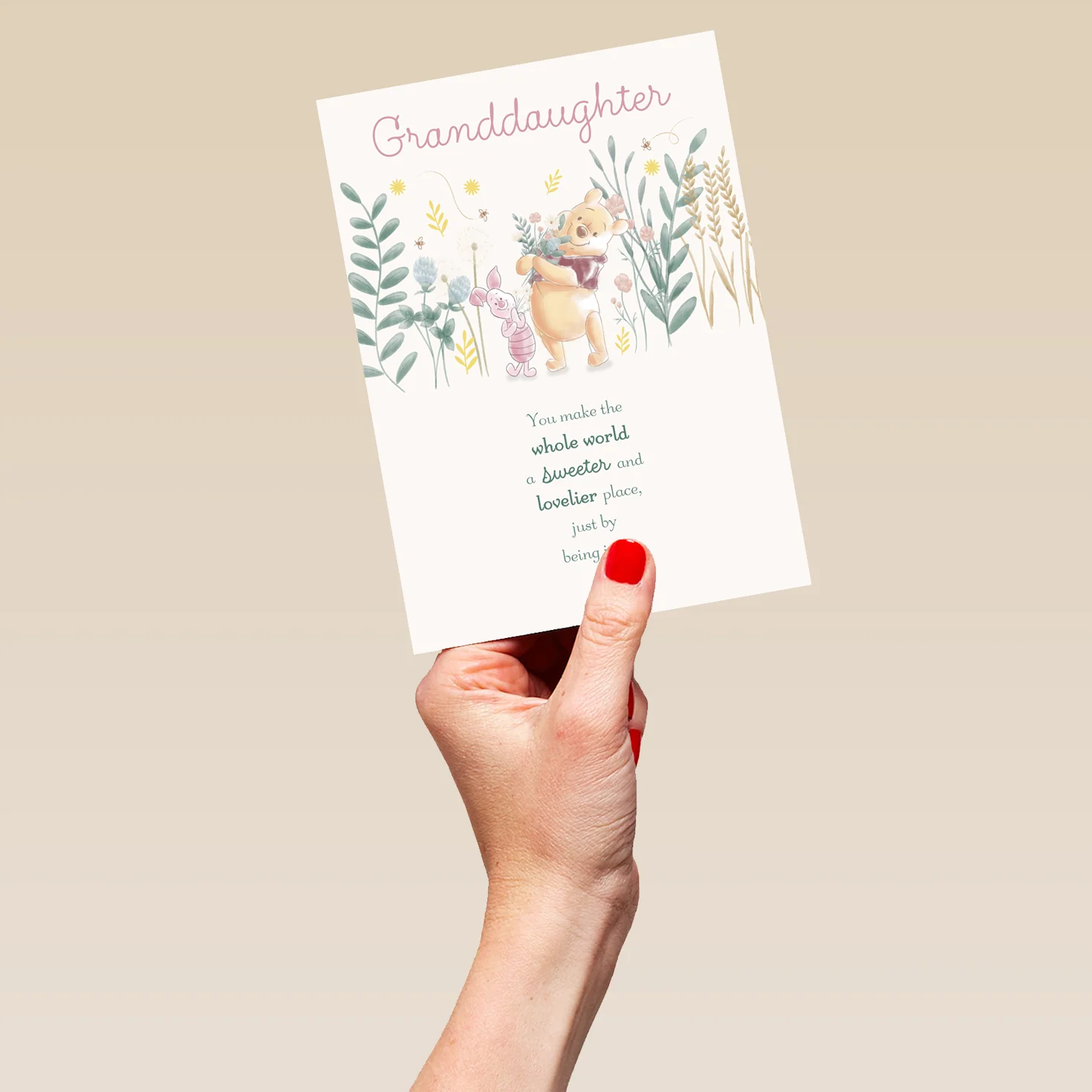 Personalised Granddaughter Winnie the Pooh Birthday Card - Image 5
