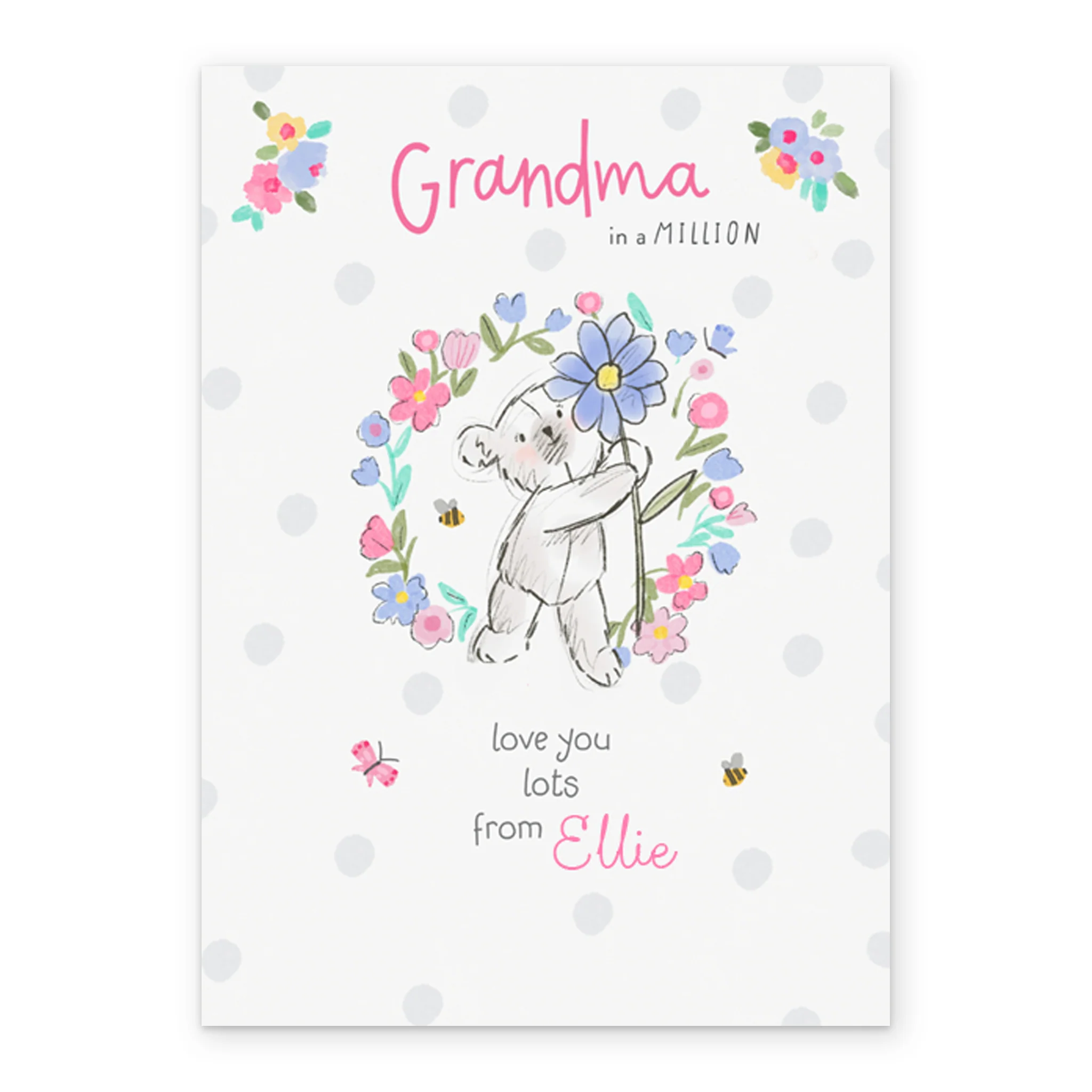 Personalised Grandma Cute Bear Card - Image 2