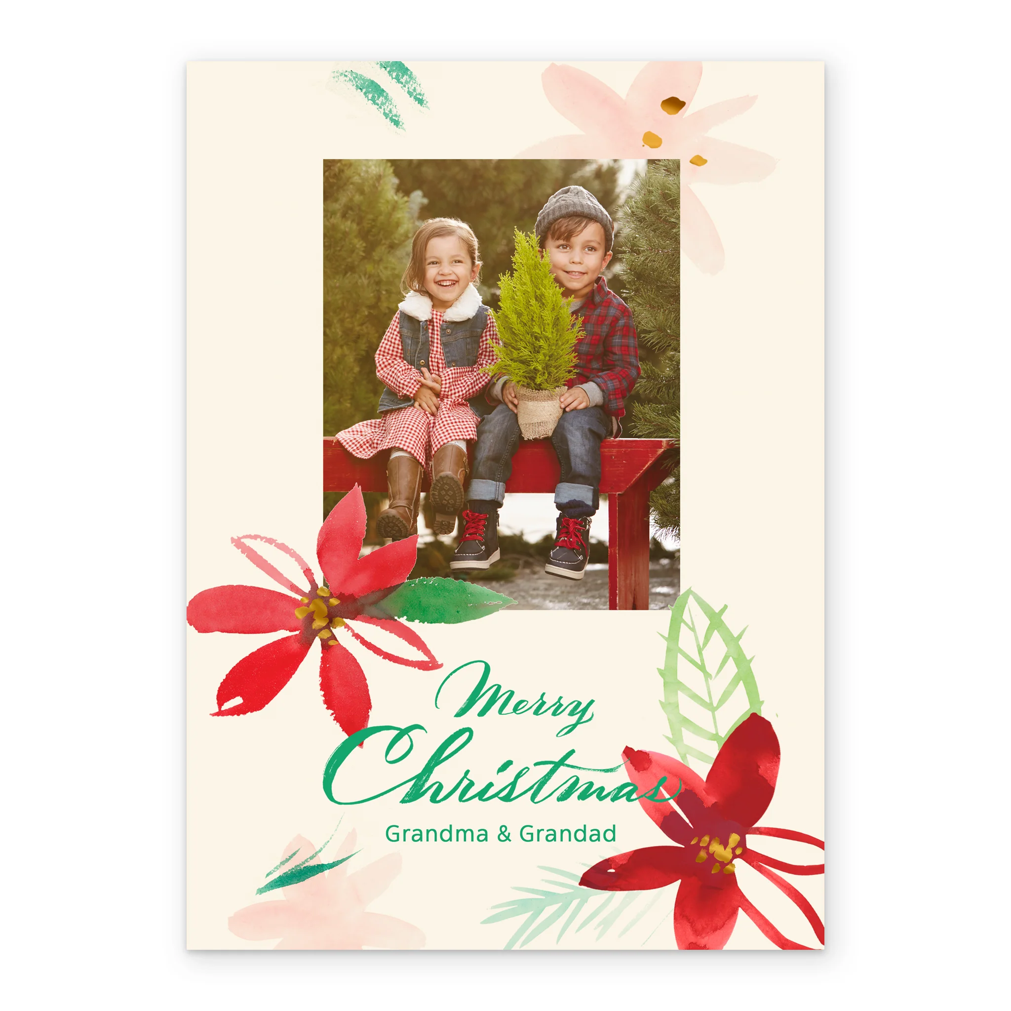Personalised Grandma & Grandad Christmas Photo Card - Image 2