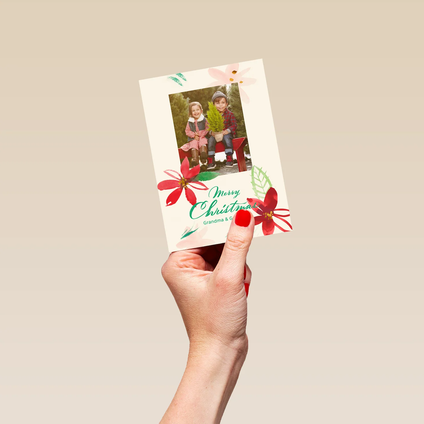 Personalised Grandma & Grandad Christmas Photo Card - Image 4